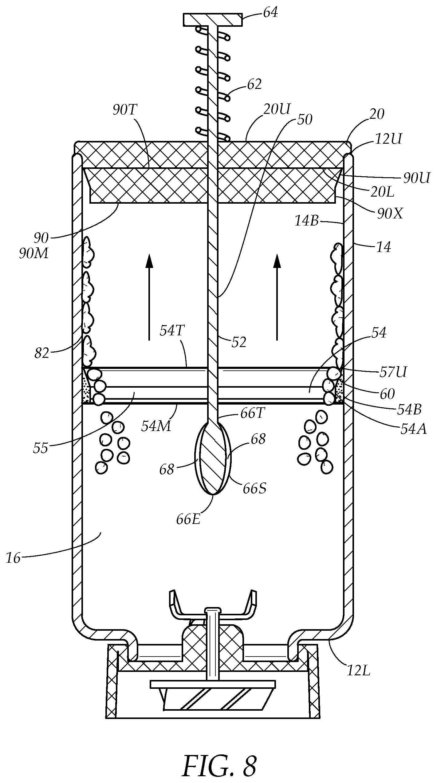 Patent US11779162 Figure 8 – Blender with integral food residue scraper