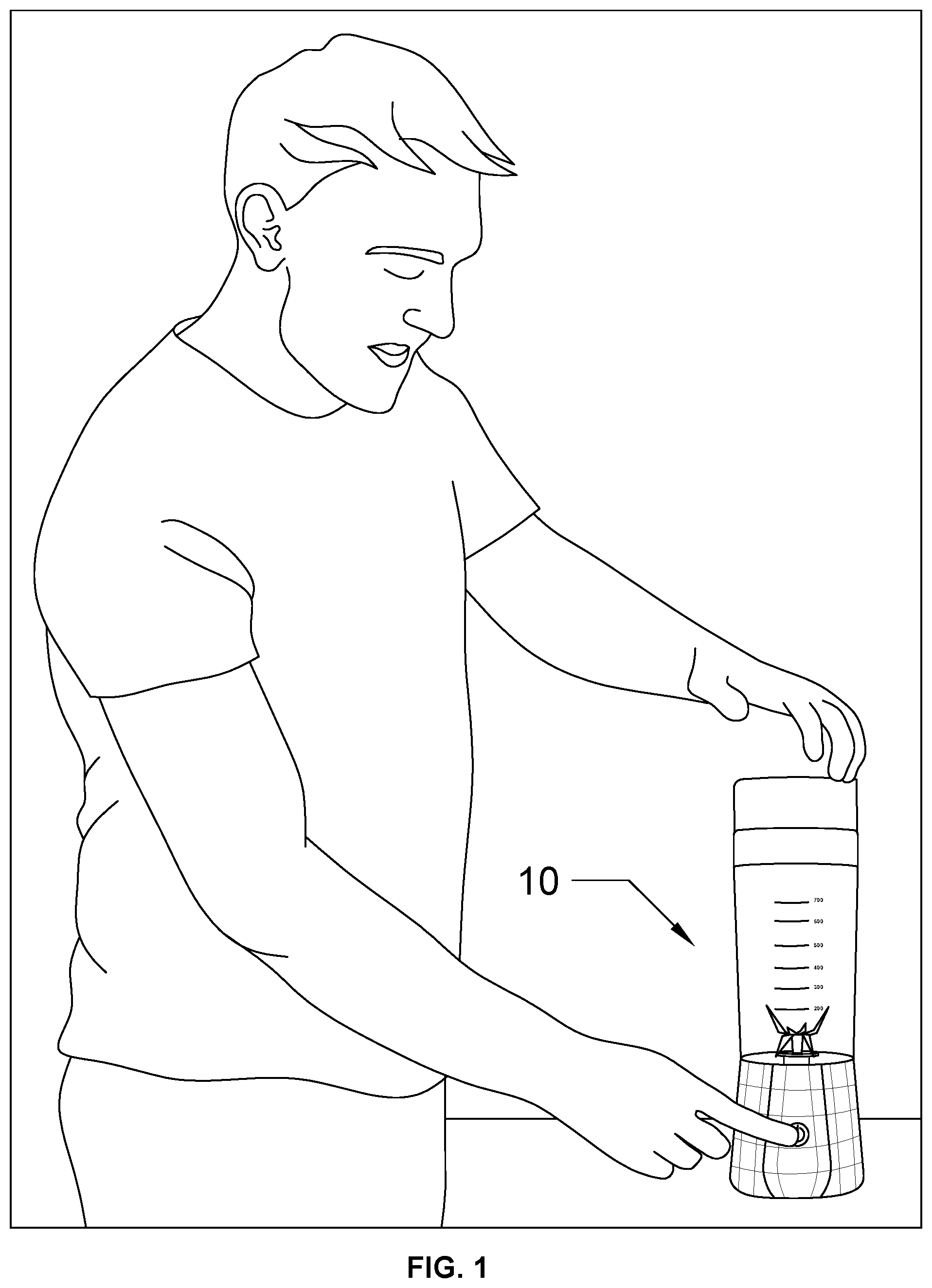 Patent US11779164 Figure 1 – Portable smoothie maker with solar panels