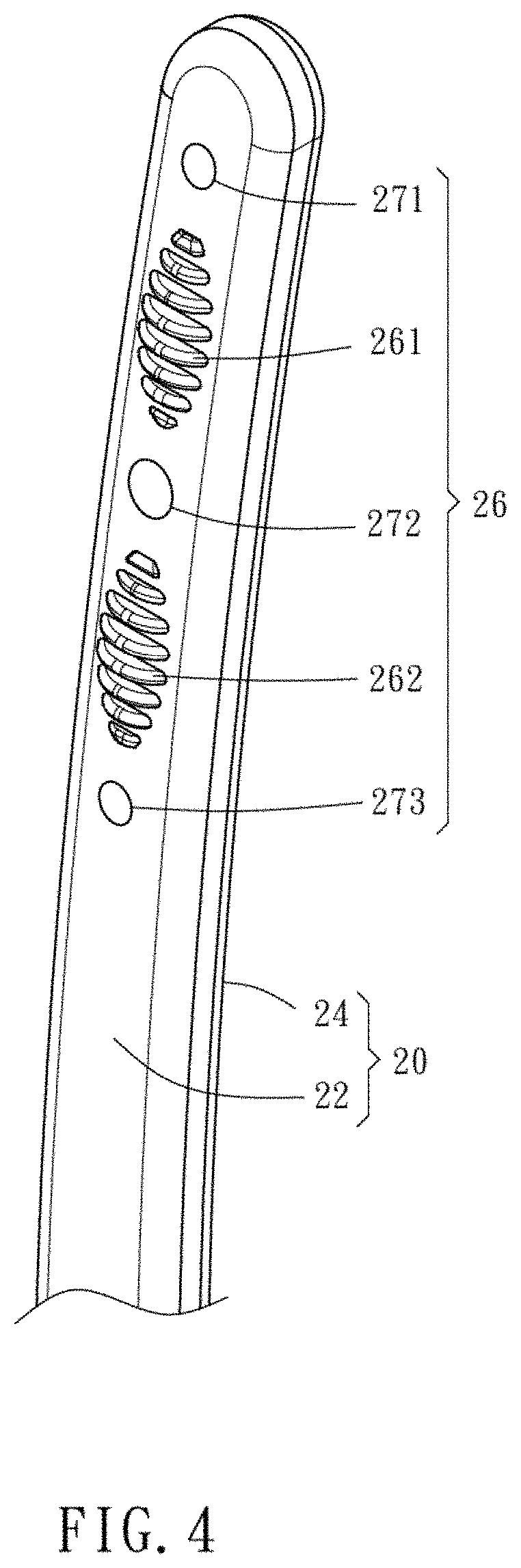 Patent US11779166 Figure 4 – Bath scrubber with handle