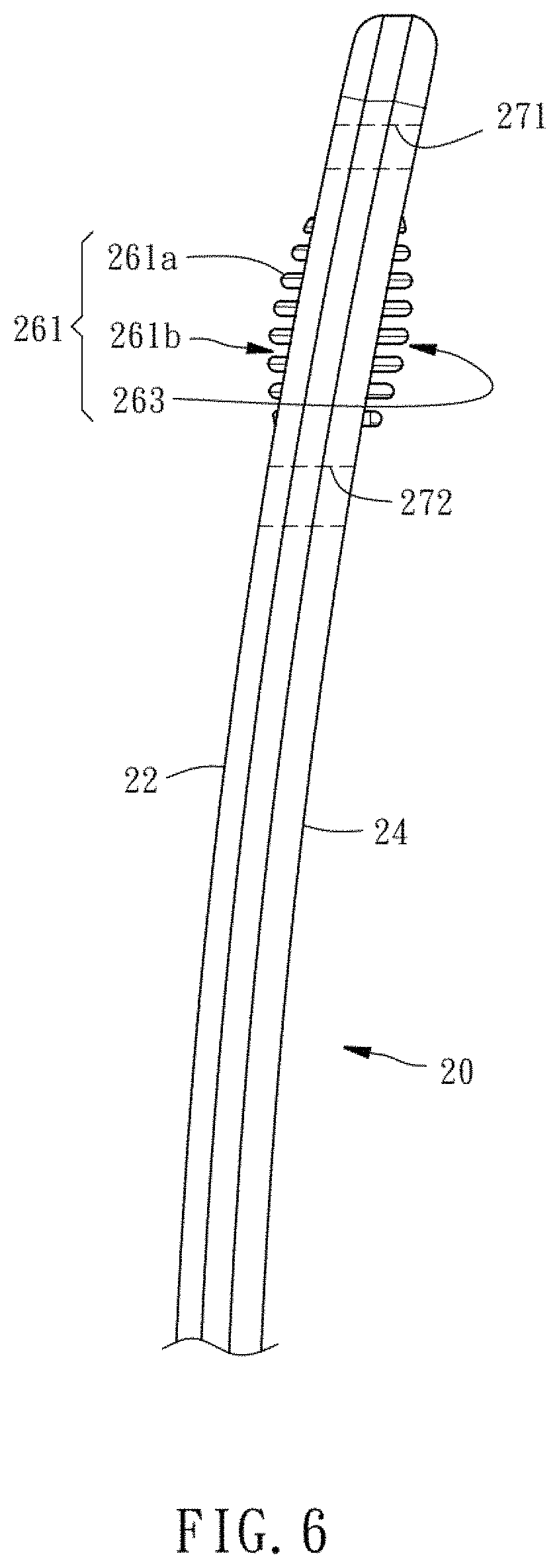 Patent US11779166 Figure 6 – Bath scrubber with handle