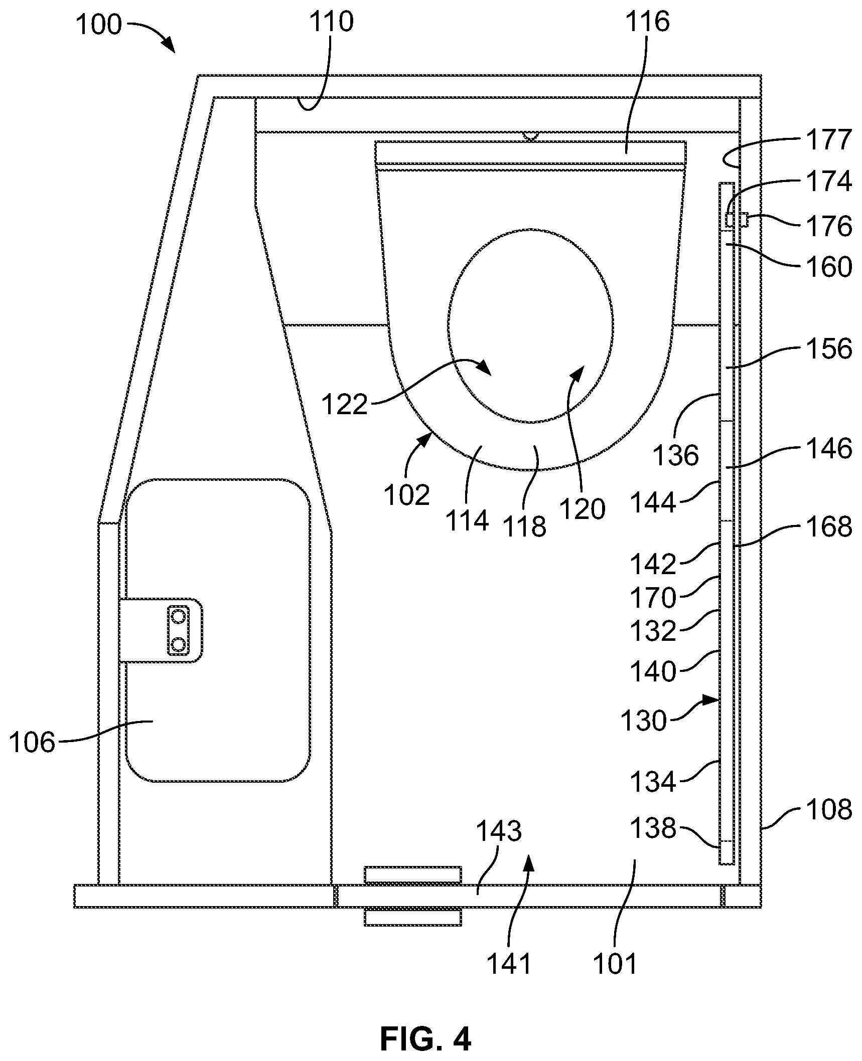 Patent US11779172 Figure 3 – Deployable transfer member for a lavatory