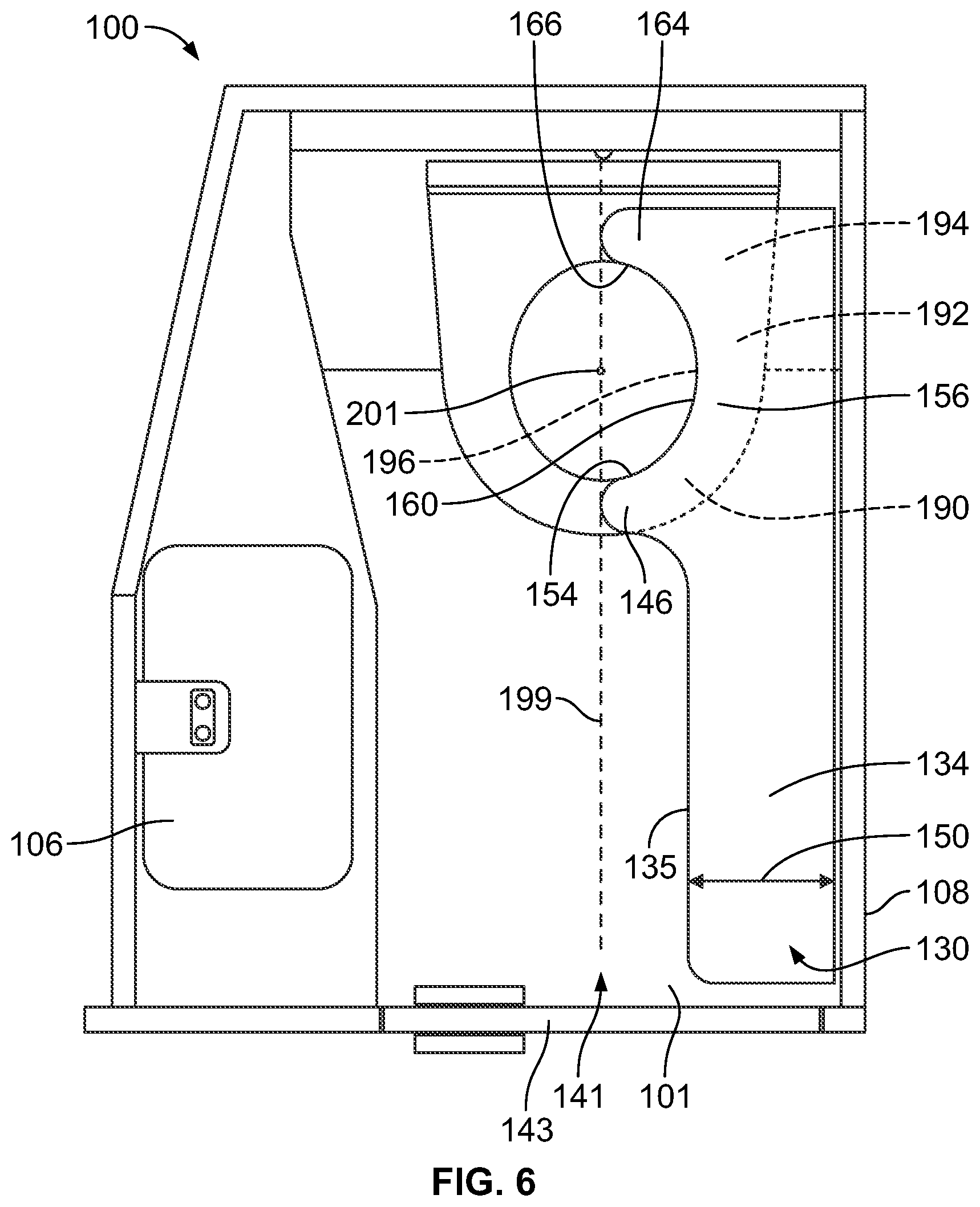 Patent US11779172 Figure 5 – Deployable transfer member for a lavatory