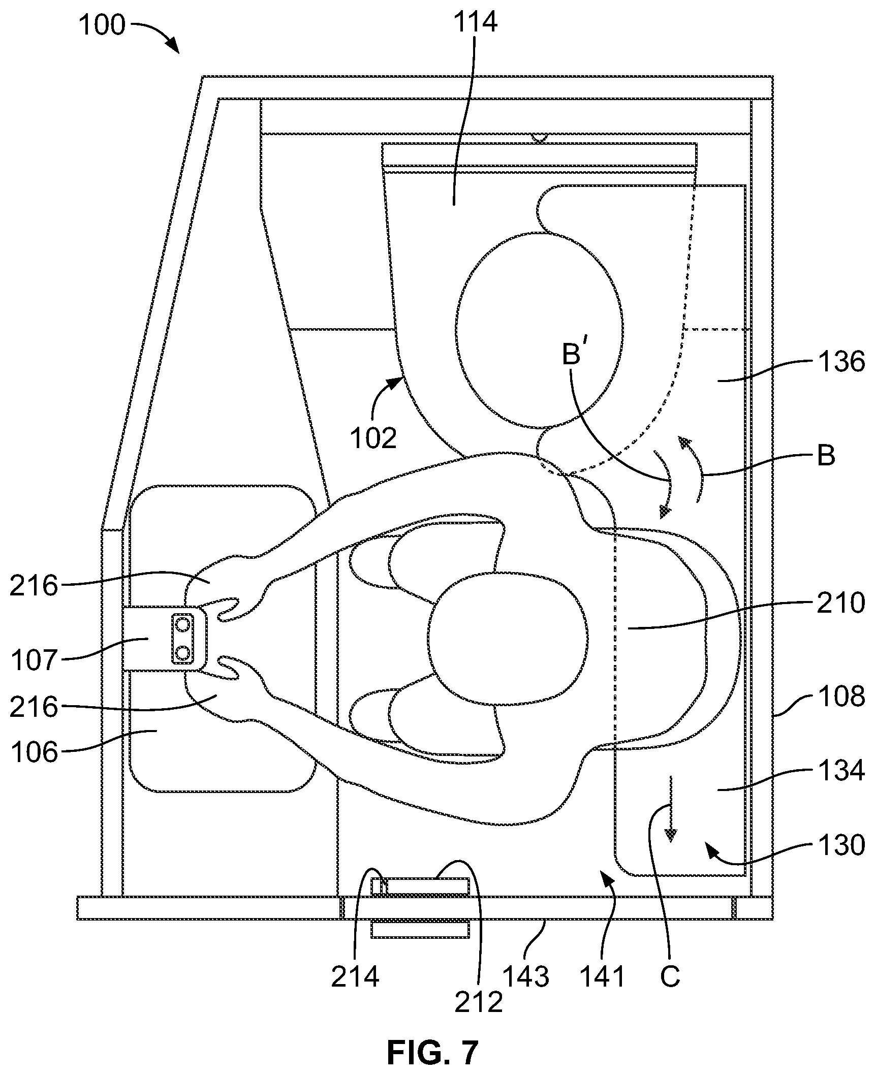 Patent US11779172 Figure 6 – Deployable transfer member for a lavatory