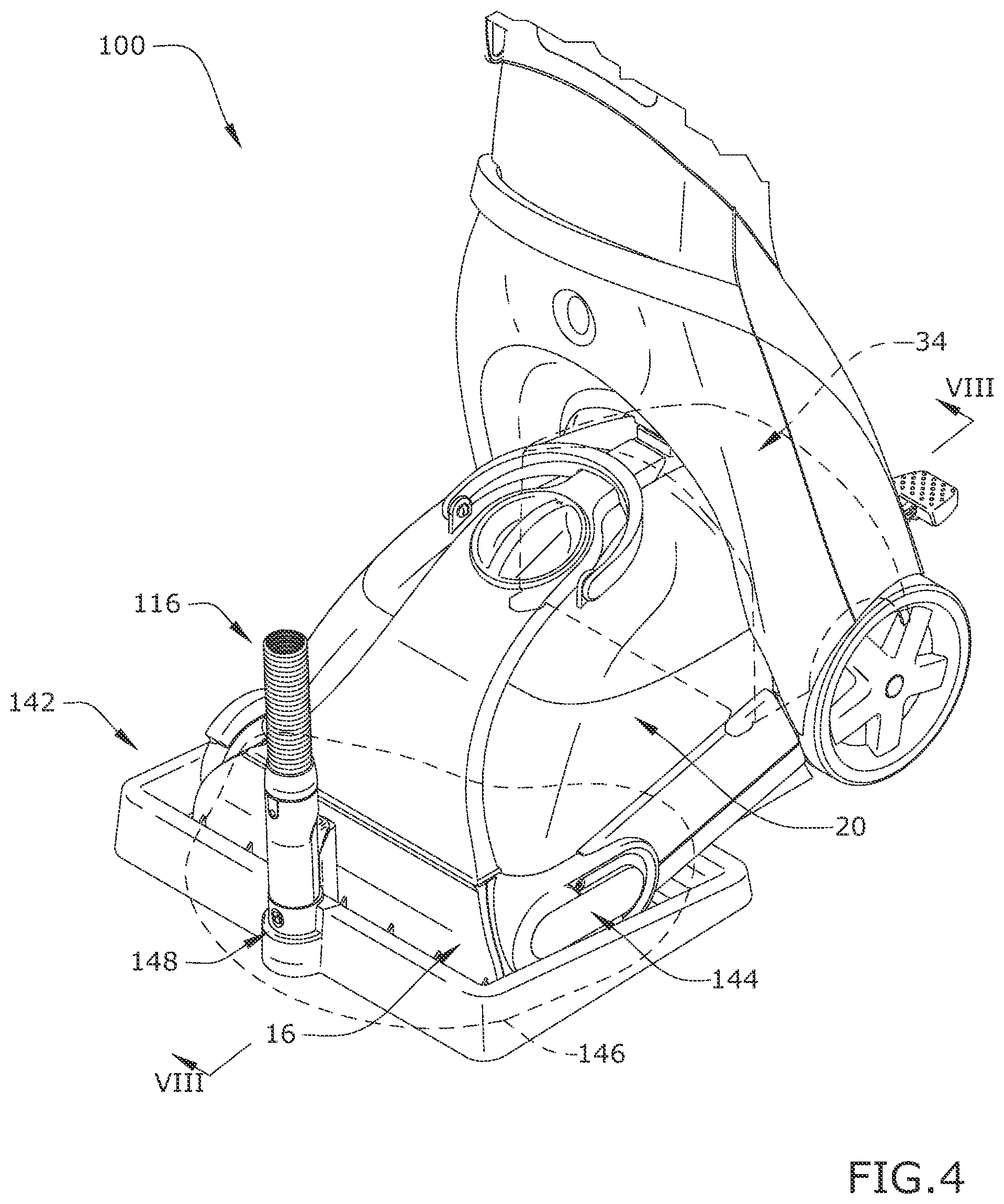 Patent US11779176 Figure 4 – Self-cleaning system and method for extraction cleaners
