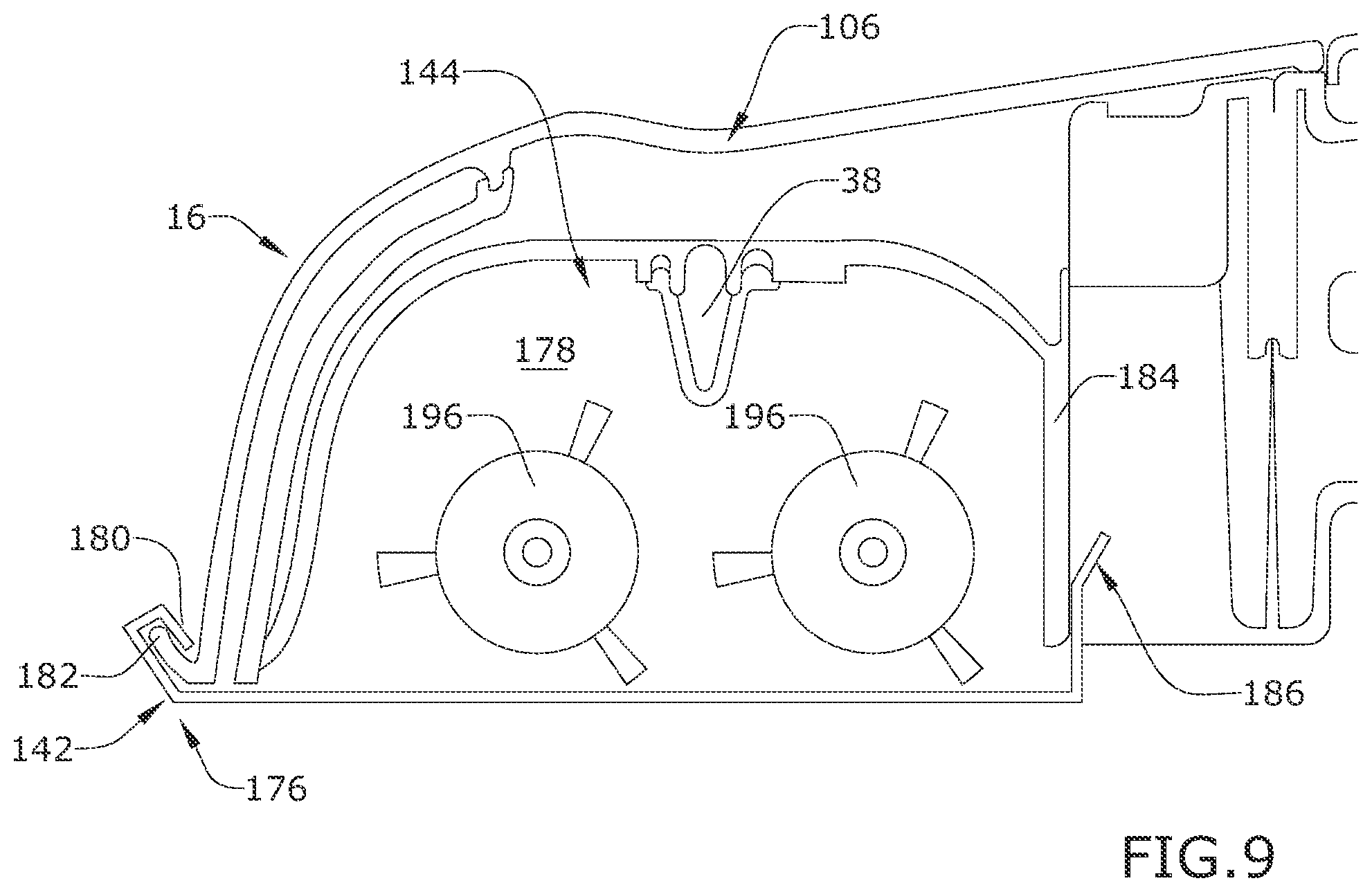 Patent US11779176 Figure 9 – Self-cleaning system and method for extraction cleaners
