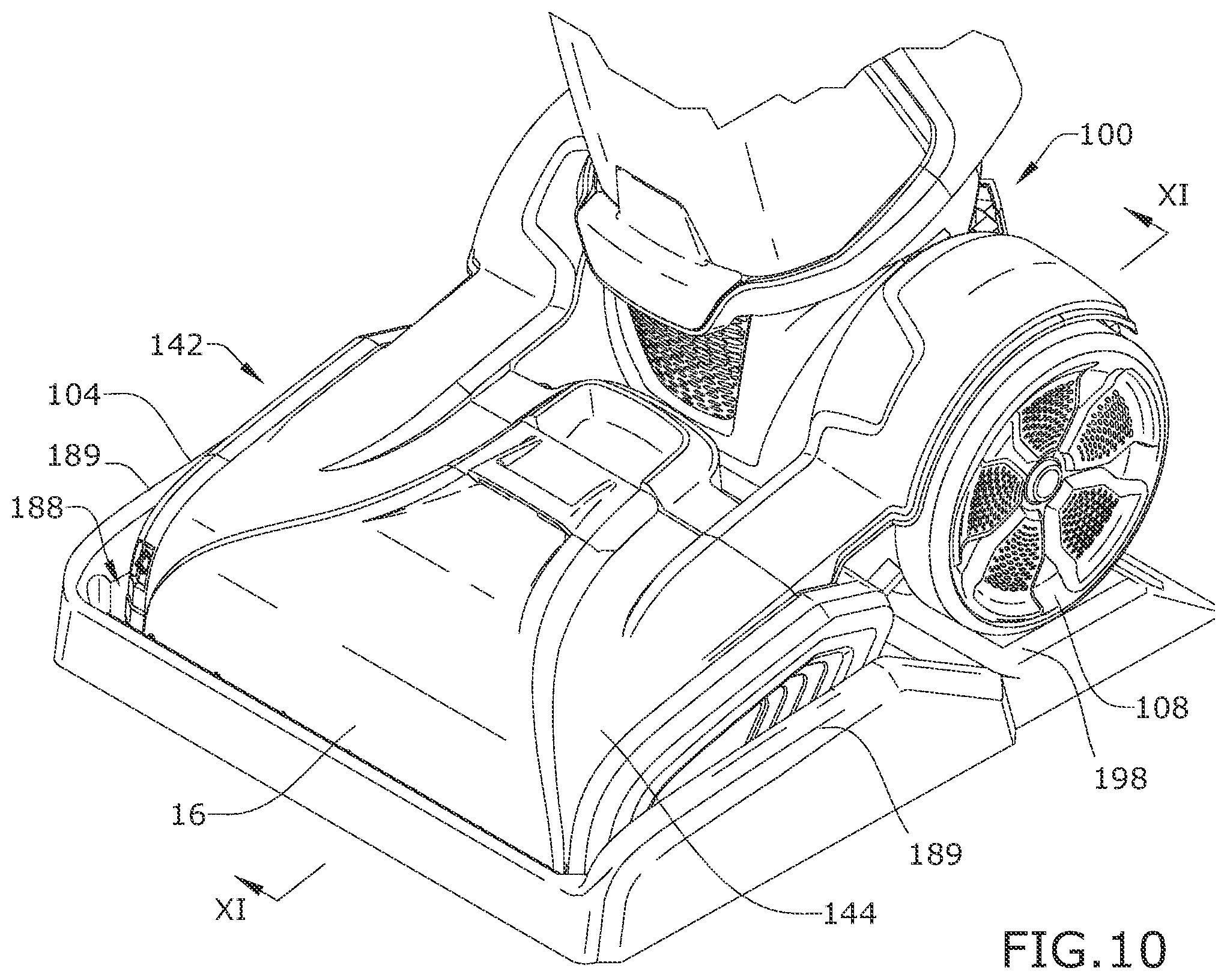 Patent US11779176 Figure 10 – Self-cleaning system and method for extraction cleaners