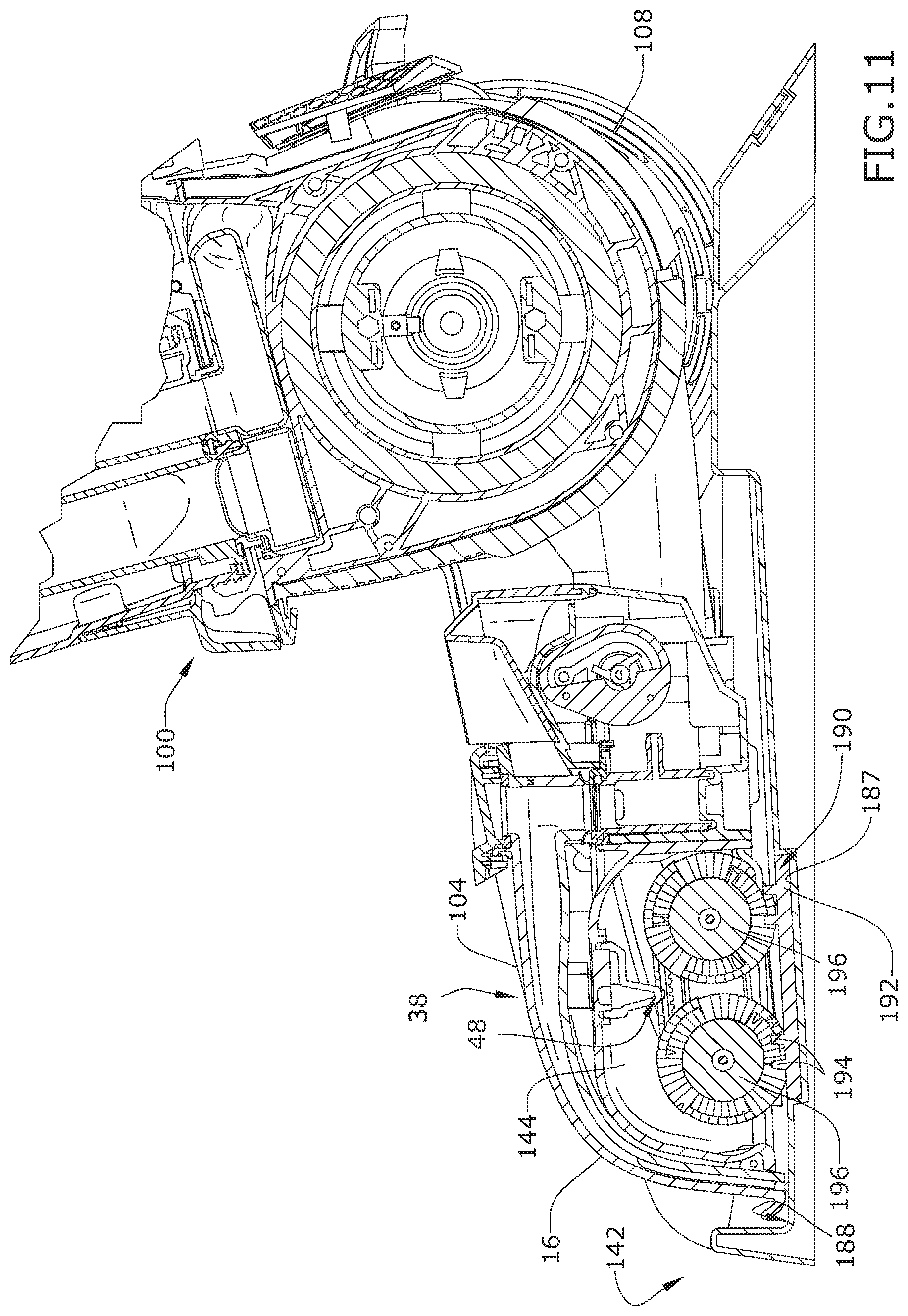 Patent US11779176 Figure 11 – Self-cleaning system and method for extraction cleaners