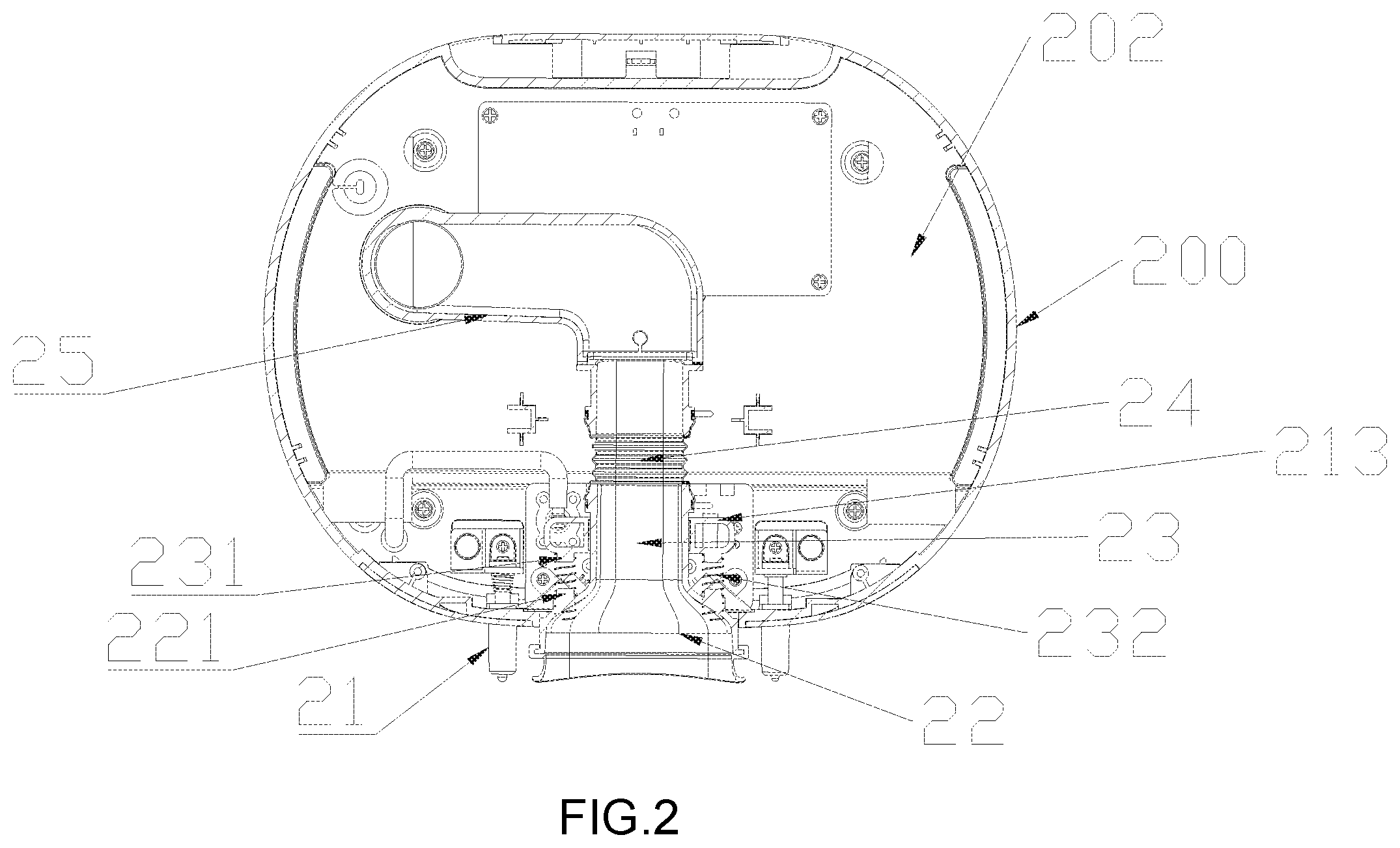 Patent US11779183 Figure 2 – Floor sweeping robot system with automatic dust collection function