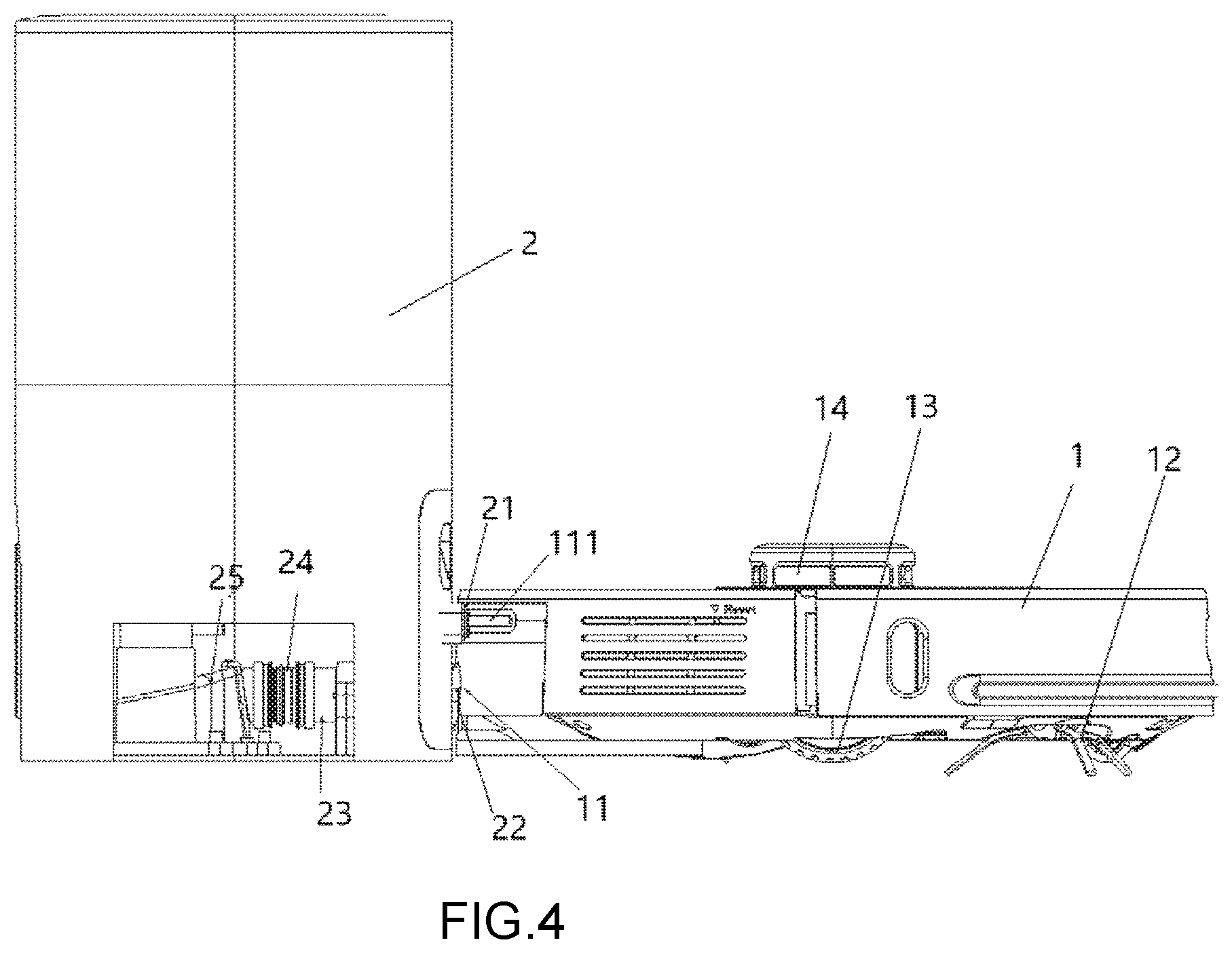 Patent US11779183 Figure 4 – Floor sweeping robot system with automatic dust collection function