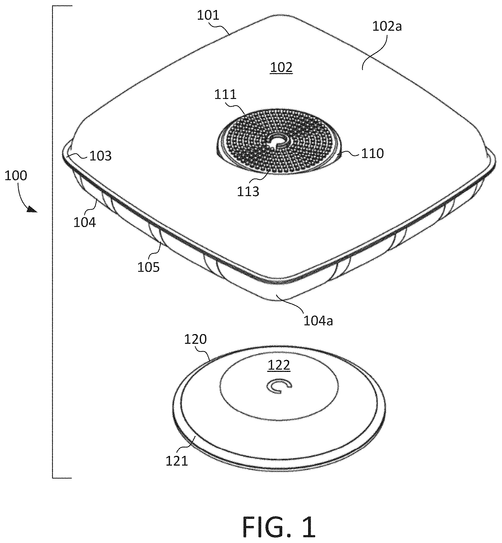 Patent US11779185 Figure 1 – Magnetic sponge assembly