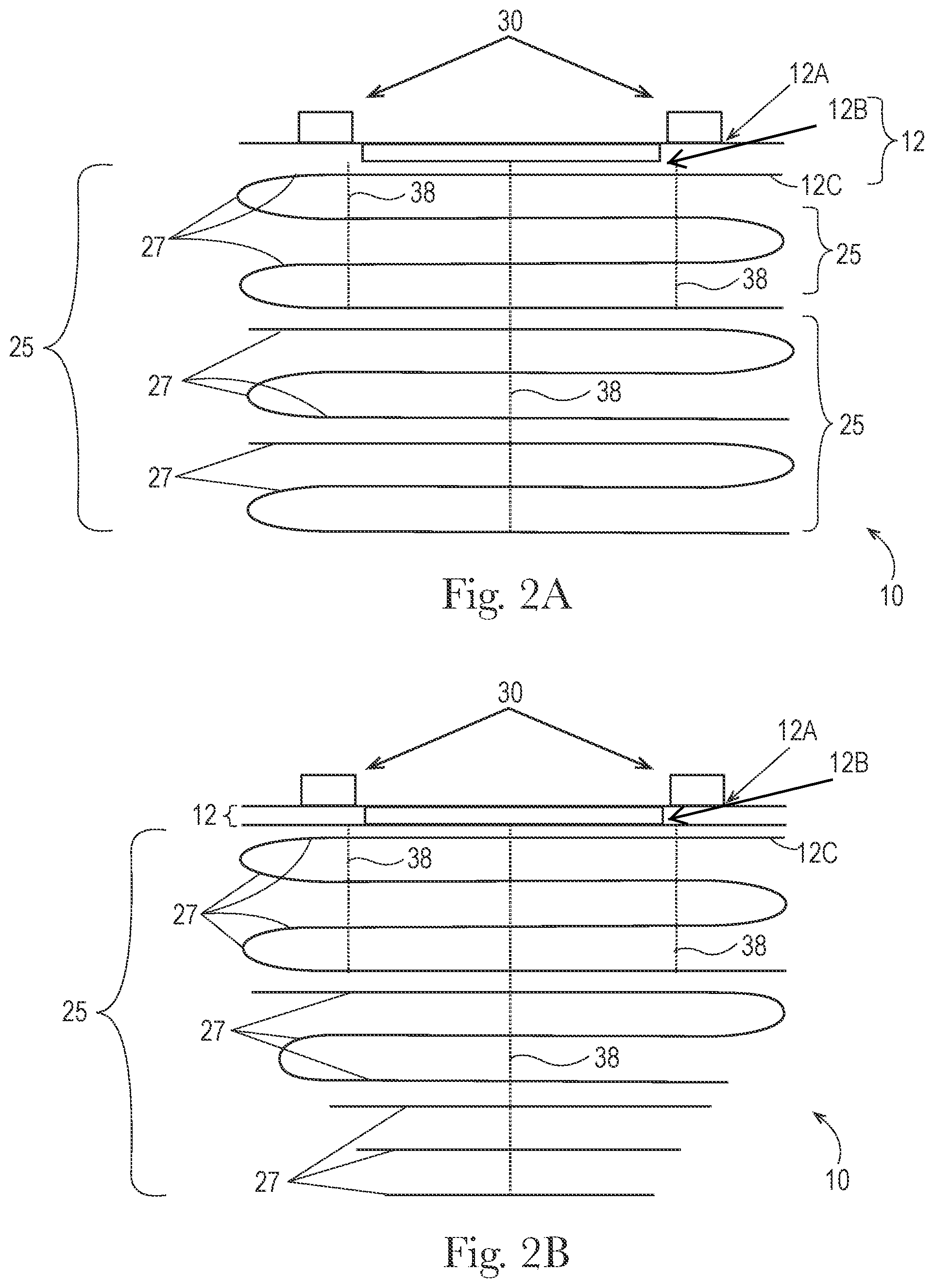 Patent US11779187 Figure 2 – Cleaning article having multi-layer gather strip element