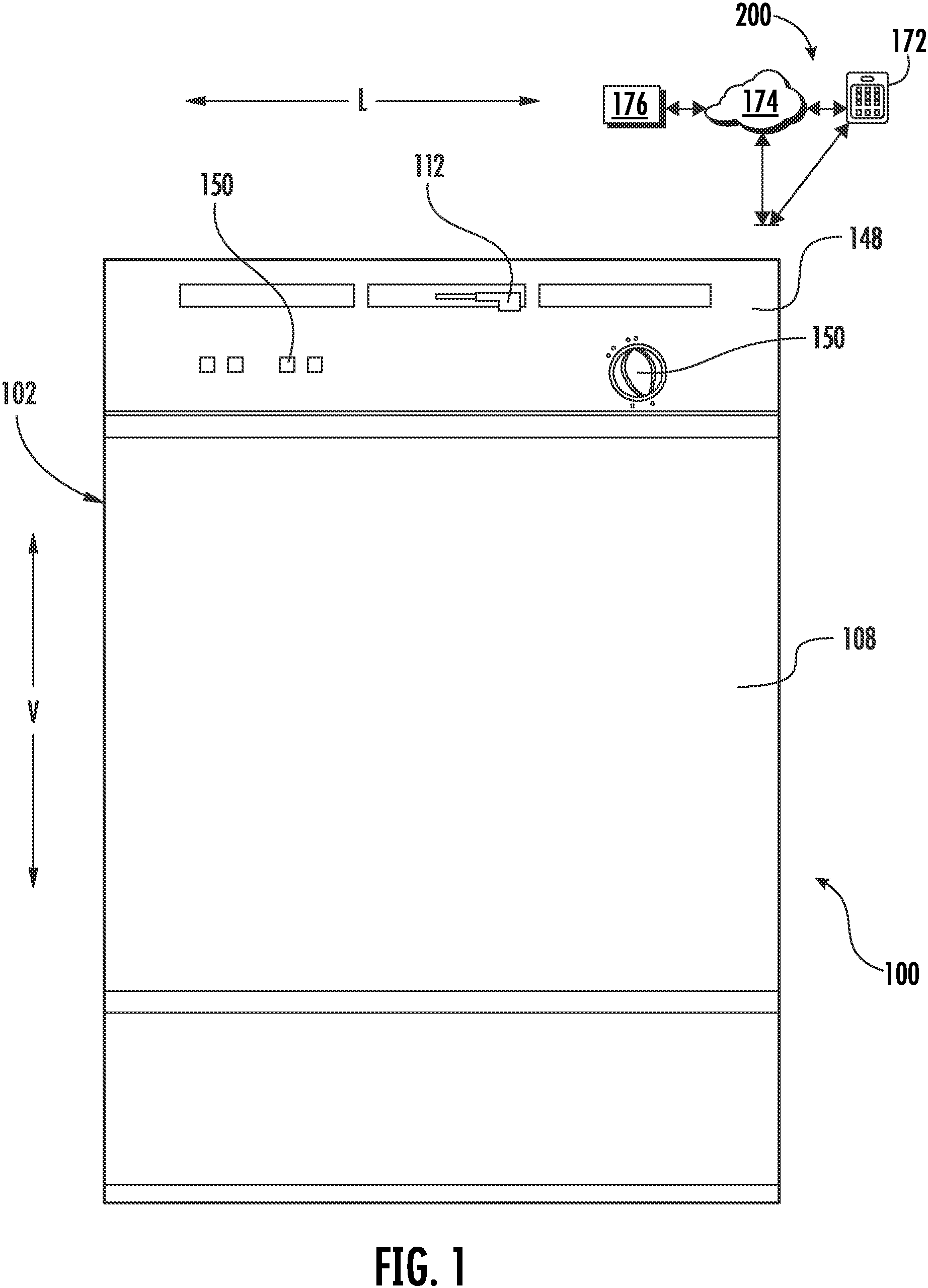 Patent US11779189 Figure 1 – Systems and methods for performing a sous-vide cooking cycle in a dishwasher appliance