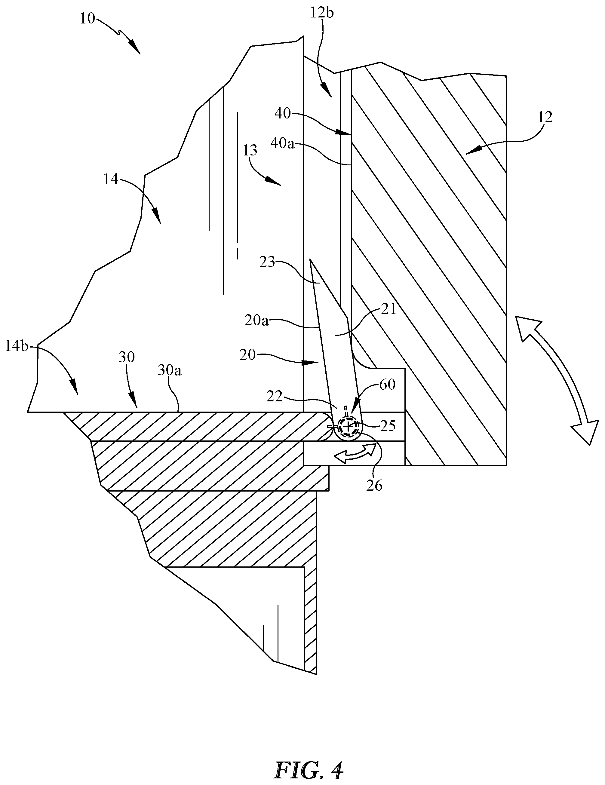 Patent US11779191 Figure 4 – Wheel shelf for a dish washing appliance