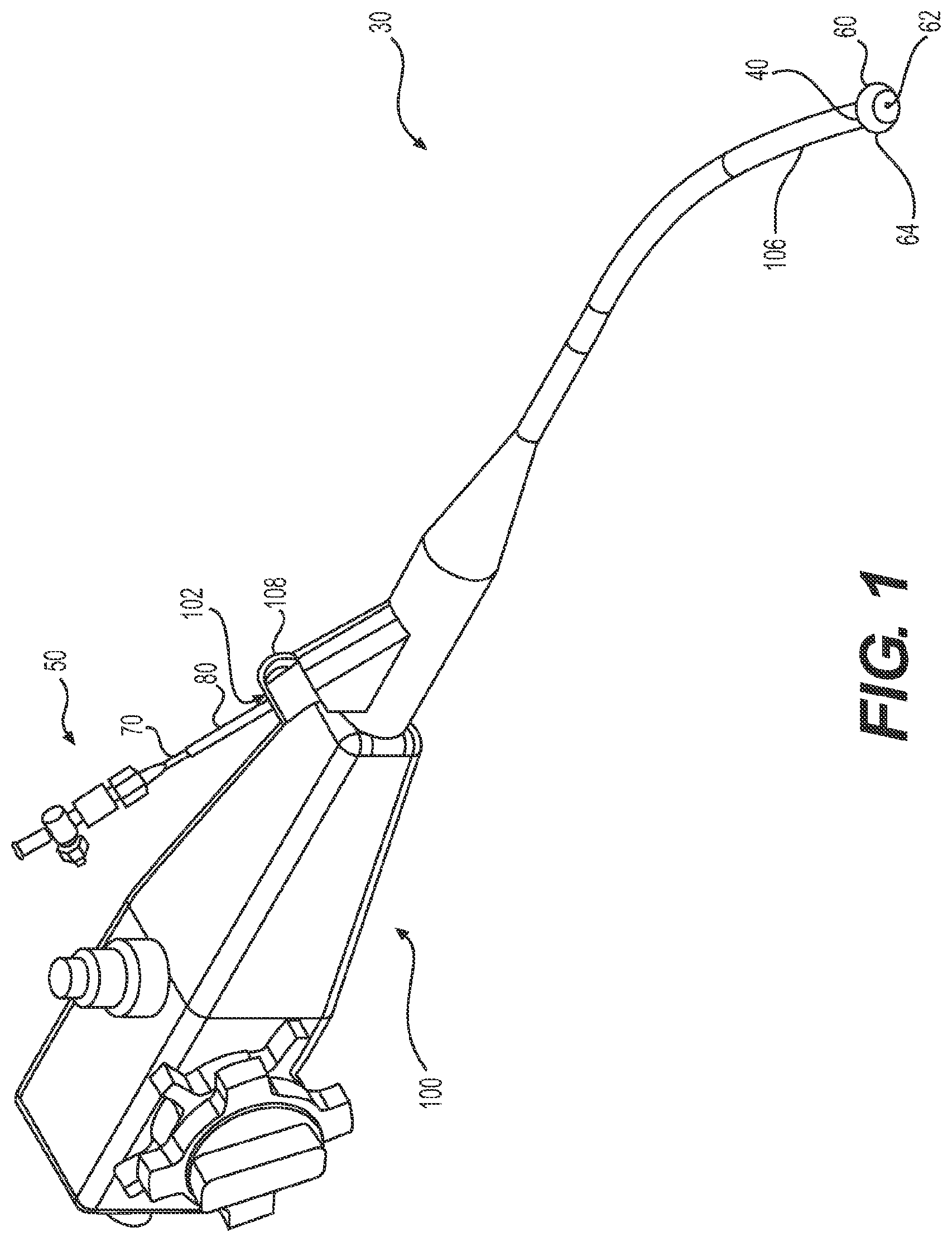 Patent US11779196 Figure 1 – Gastrointestinal endoscopy with attachable intestine pleating structures