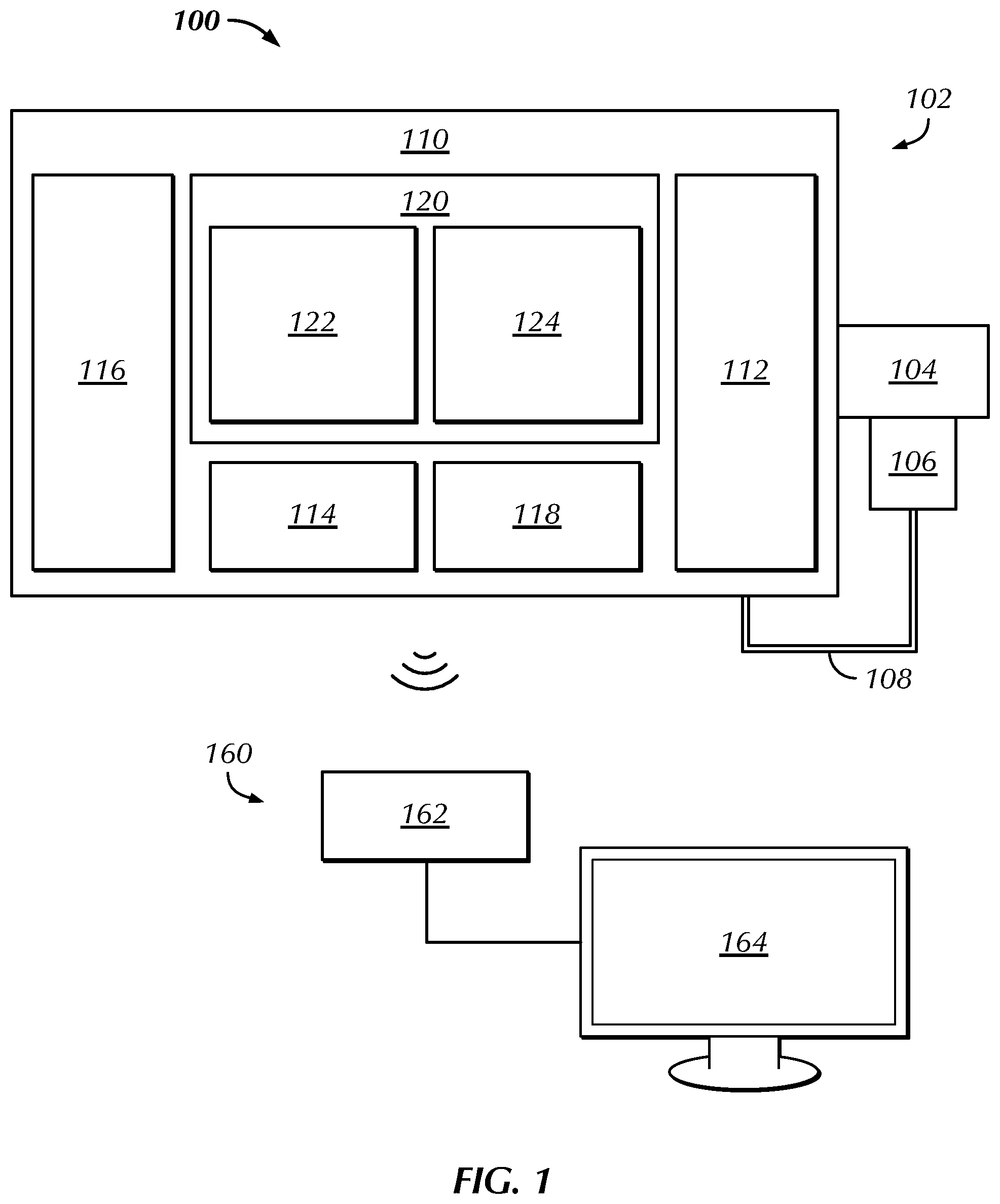 Patent US11779199 Figure 1 – Wireless endoscope