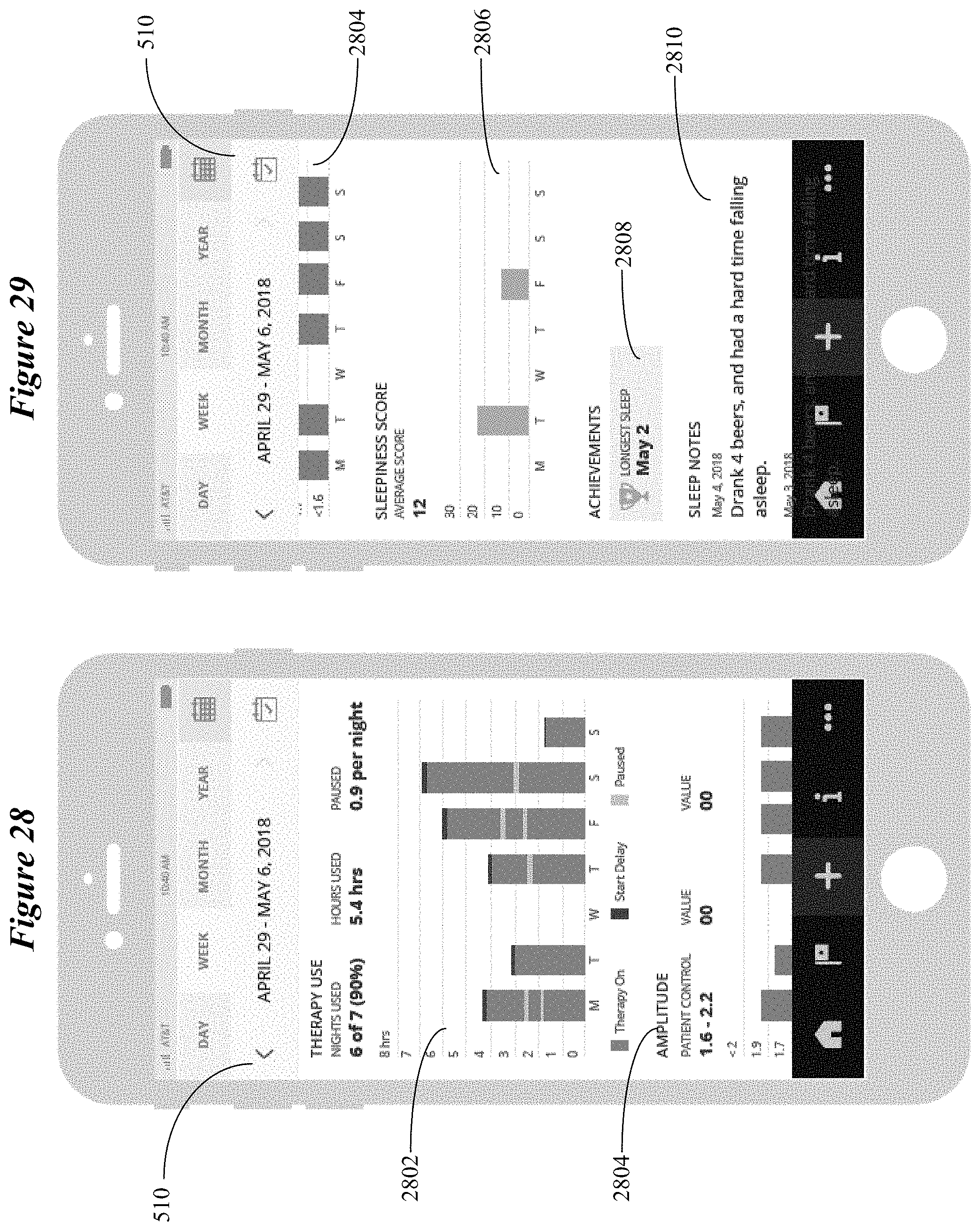 Patent US11779217 Figure 20 – System and method for collecting and displaying data acquired from an implantable therapy device using a consumer electronic device