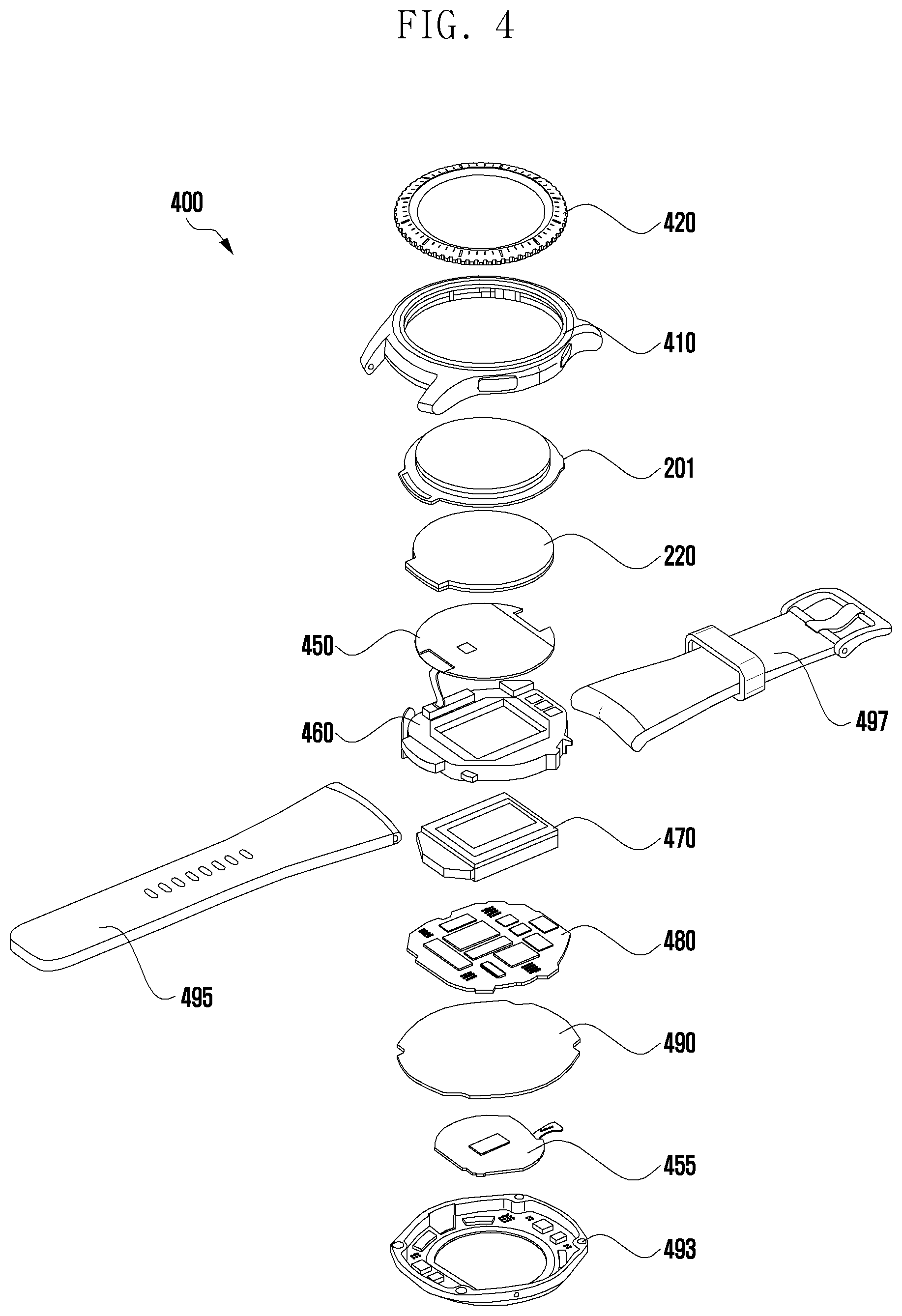 Patent US11779229 Figure 4 – Electronic device capable of measuring blood pressure and method for measuring blood pressure thereby