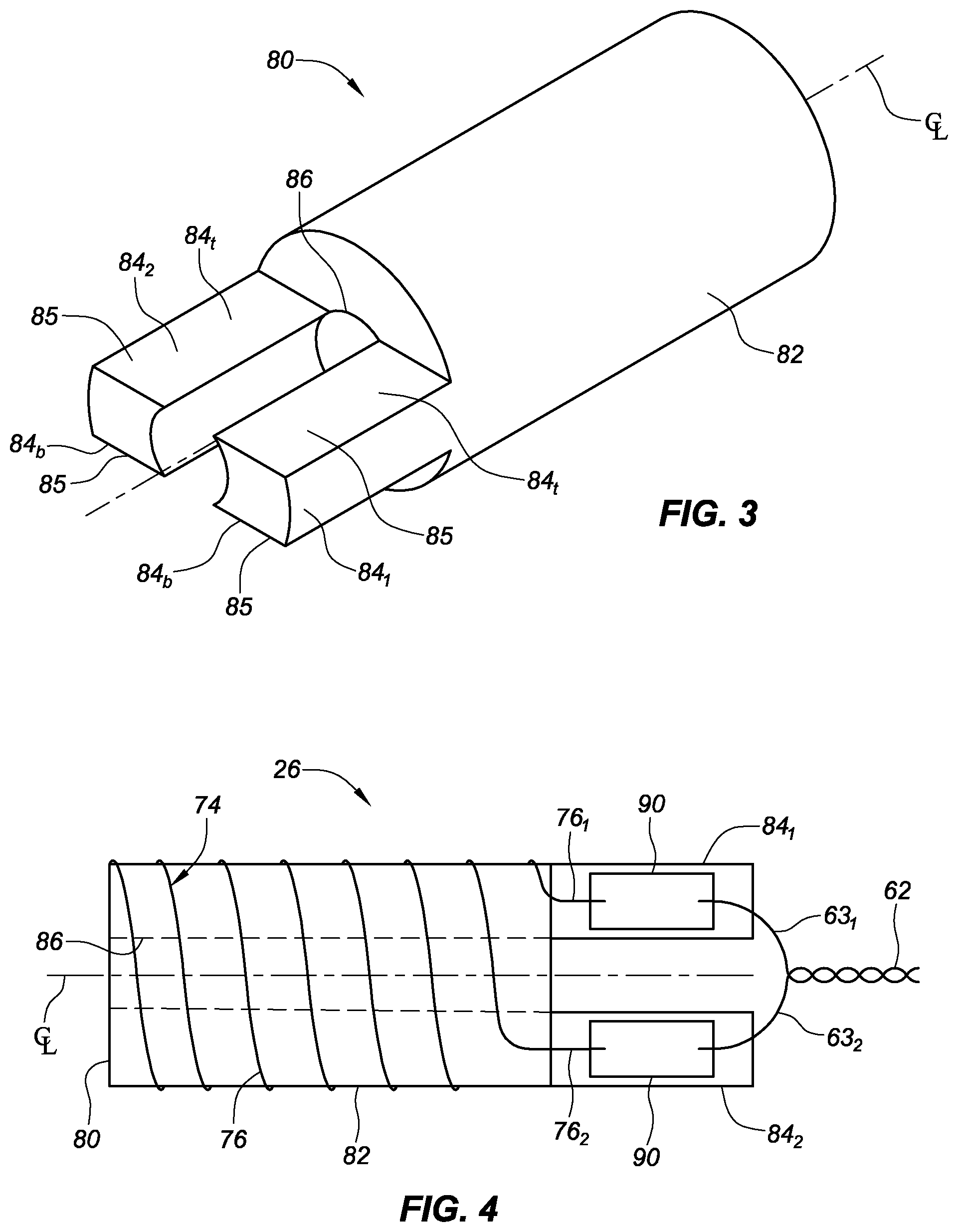 Patent US11779239 Figure 3 – Core designs for miniature inductive coil sensors