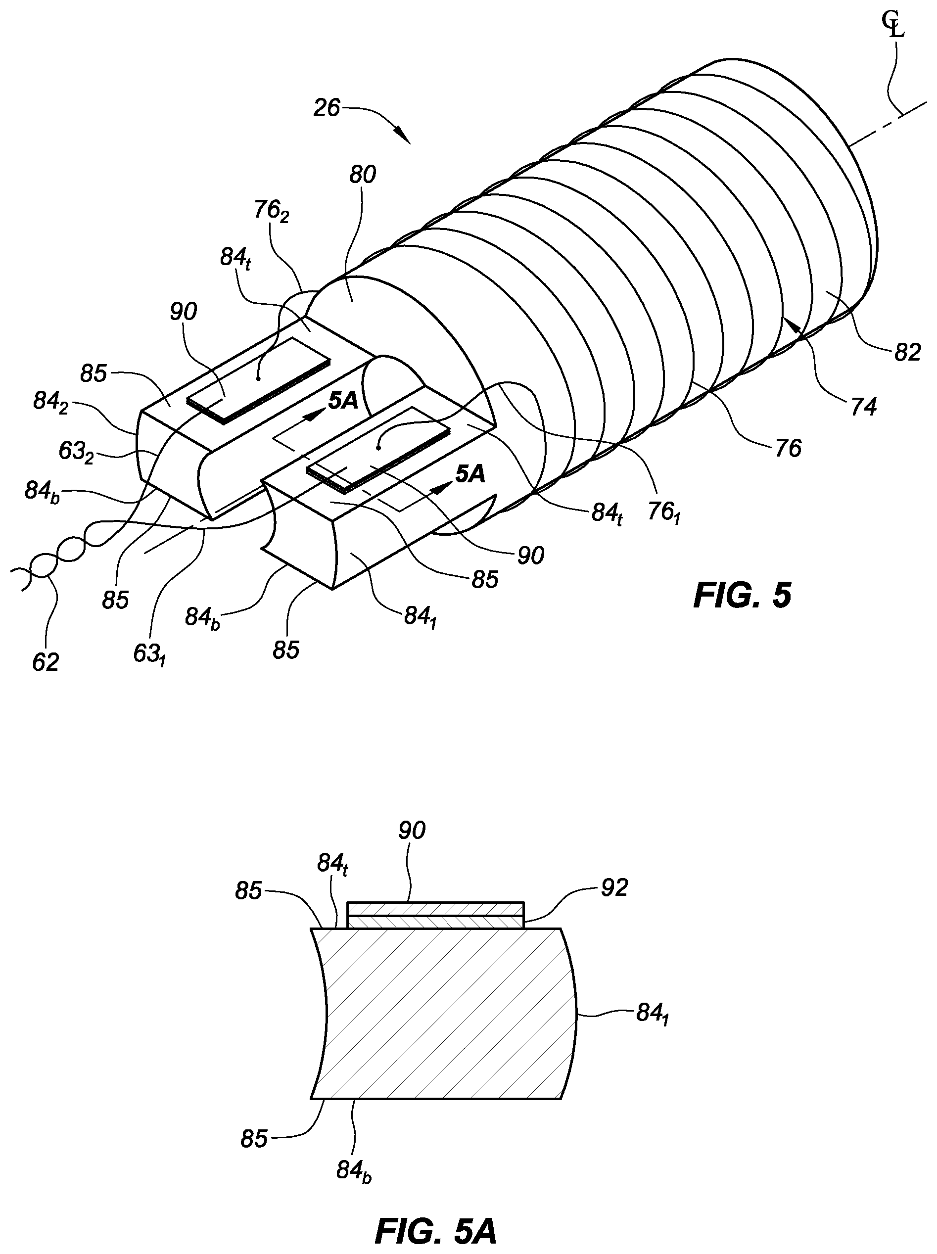 Patent US11779239 Figure 4 – Core designs for miniature inductive coil sensors