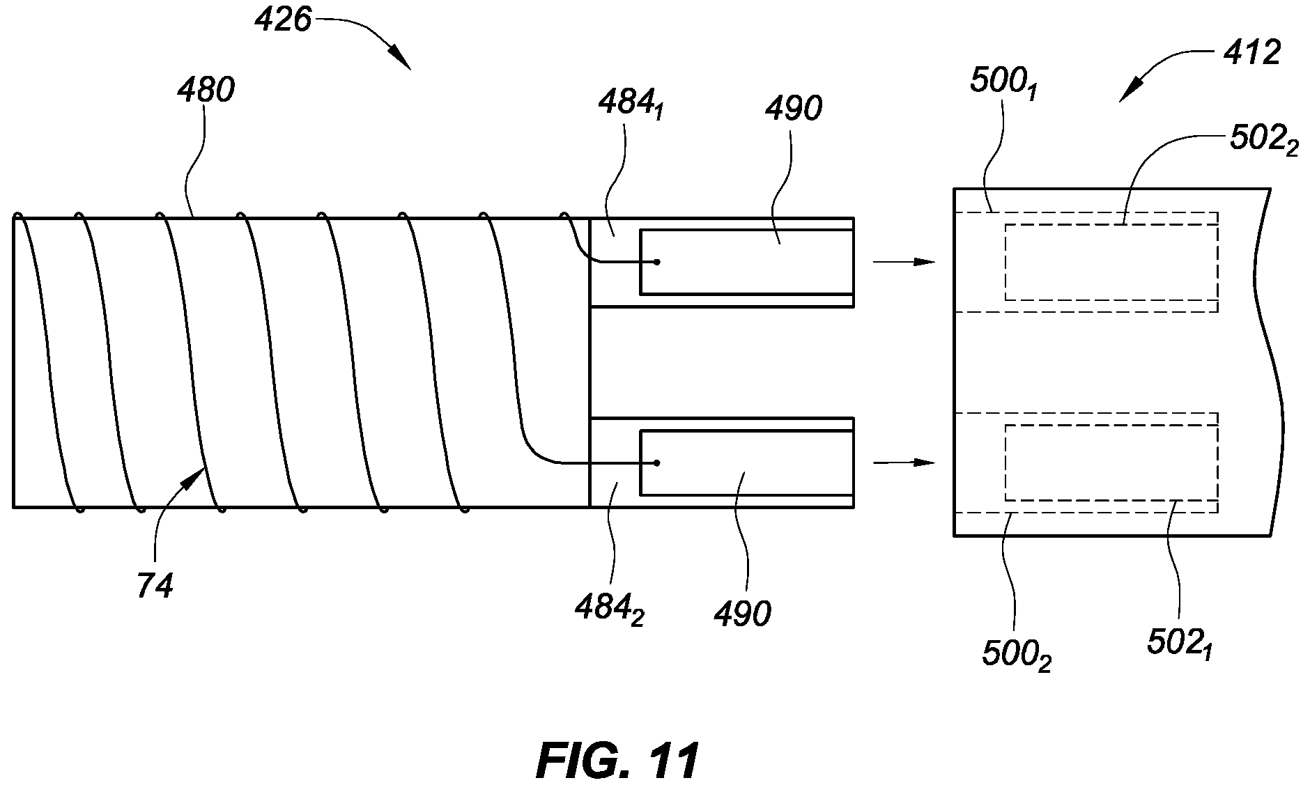 Patent US11779239 Figure 10 – Core designs for miniature inductive coil sensors