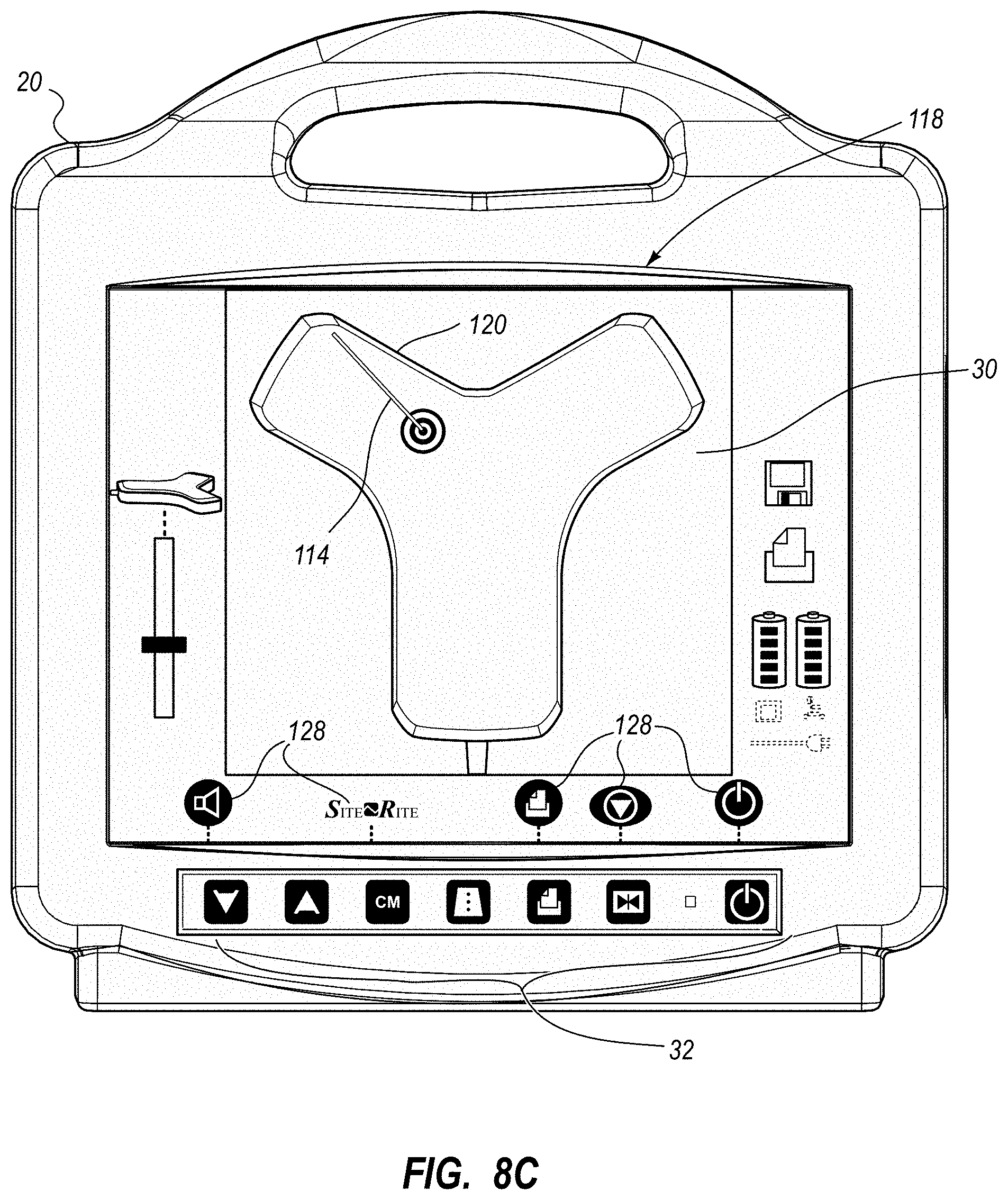 Patent US11779240 Figure 7 – Systems and methods for breaching a sterile field for intravascular placement of a catheter