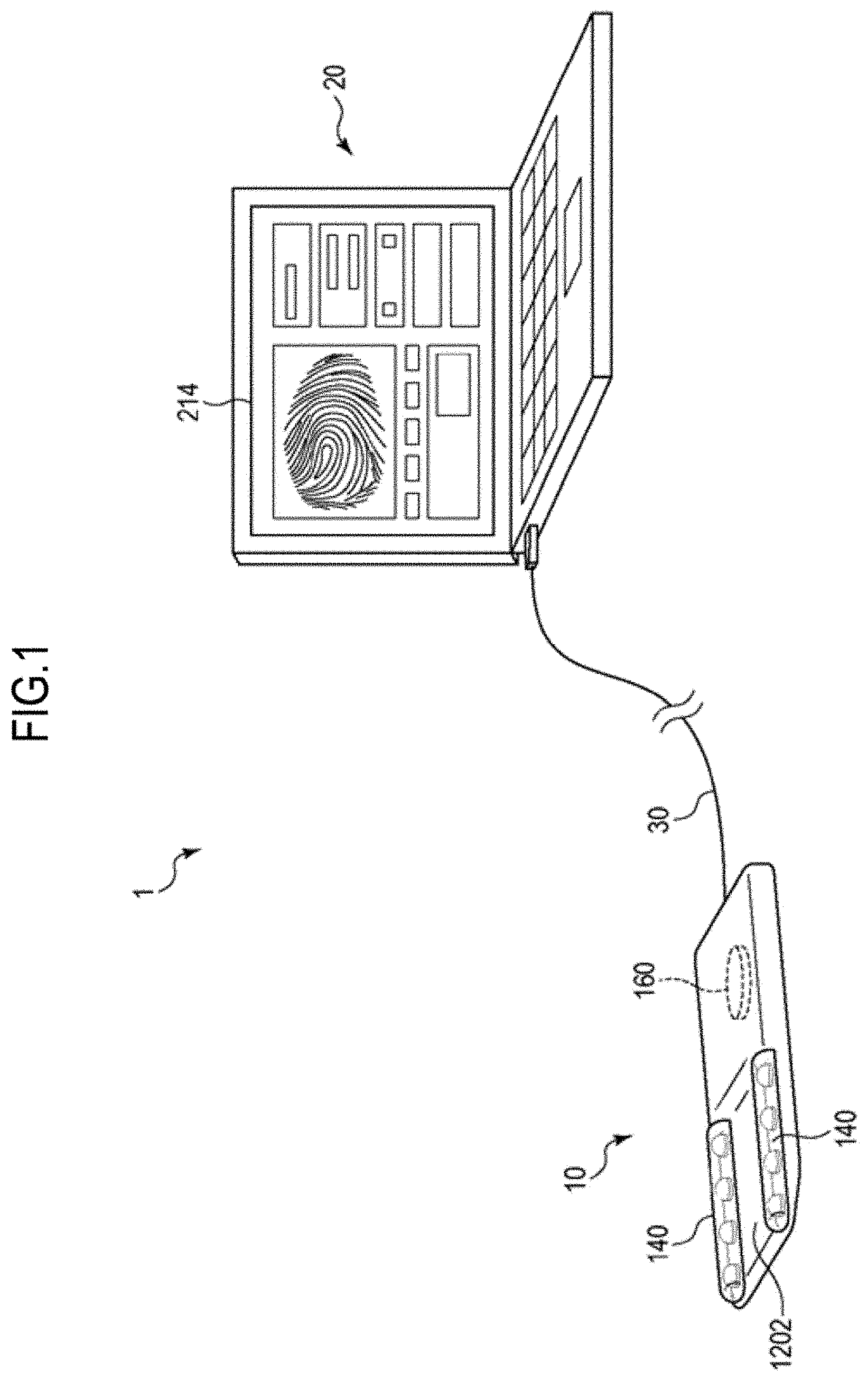 Patent US11779245 Figure 1 – Fingerprint capture system, fingerprint capture device, image processing apparatus, fingerprint capture method, and storage medium