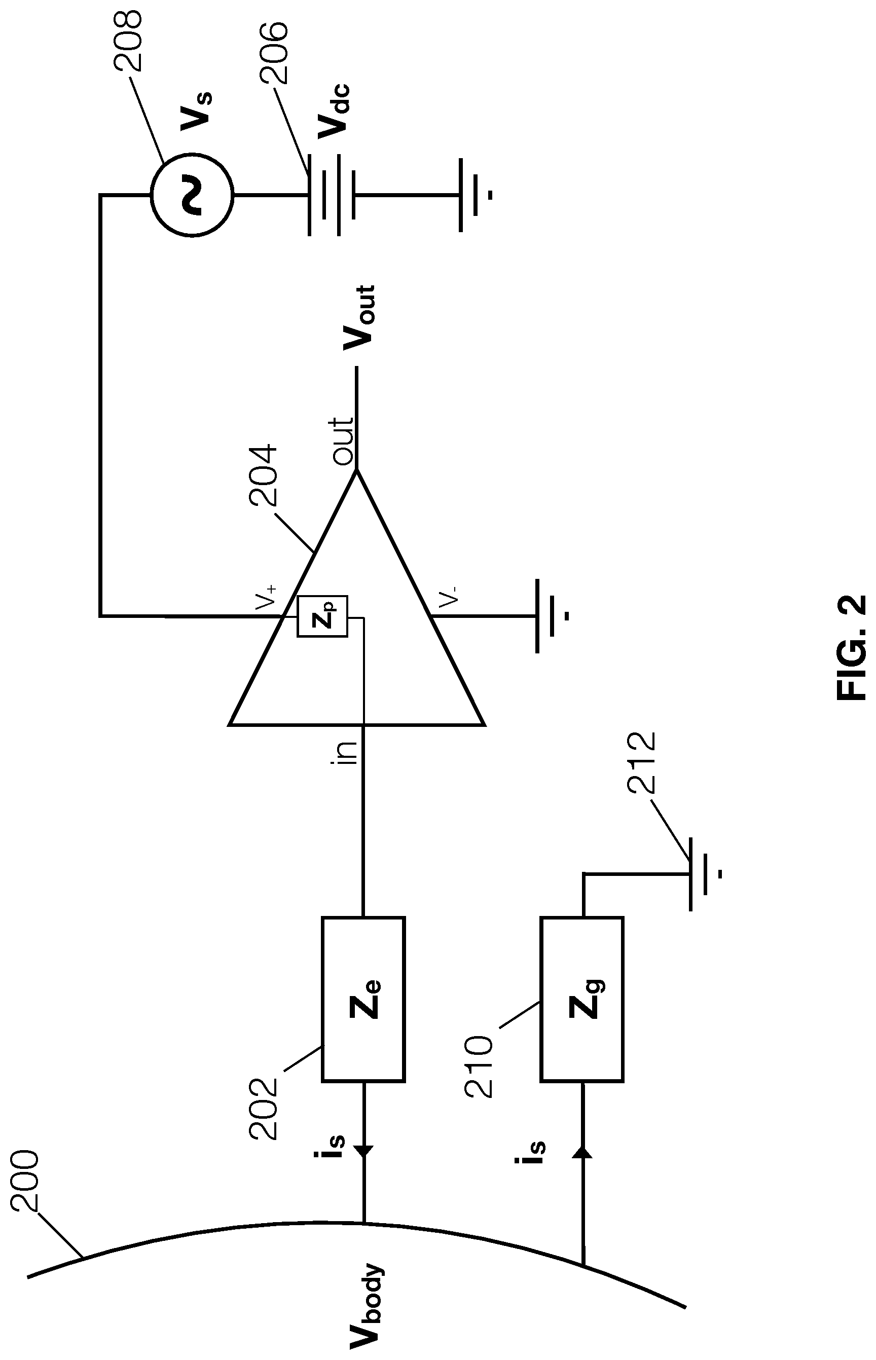 Patent US11779253 Figure 2 – Measurement of electrode impedances in biopotential-physiological-phenomena sensing systems