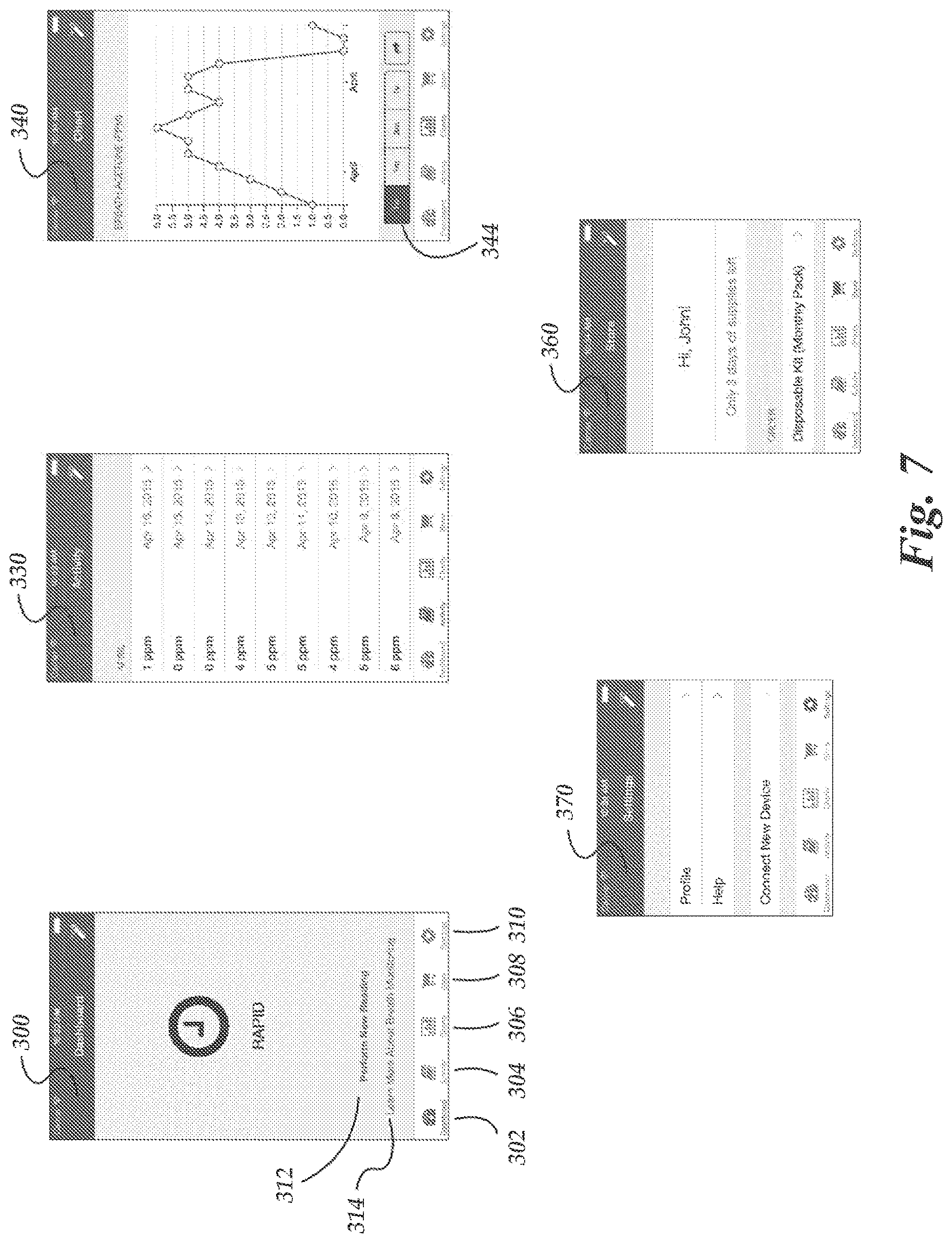 Patent US11779271 Figure 7 – Breath analysis system with measurement tagging interface