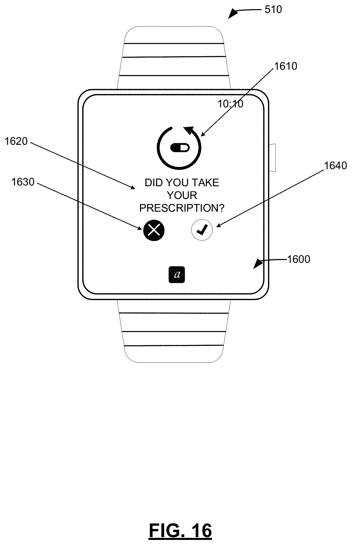 Patent US11779272 Figure 16 – Wearable devices and systems for prescription adherence