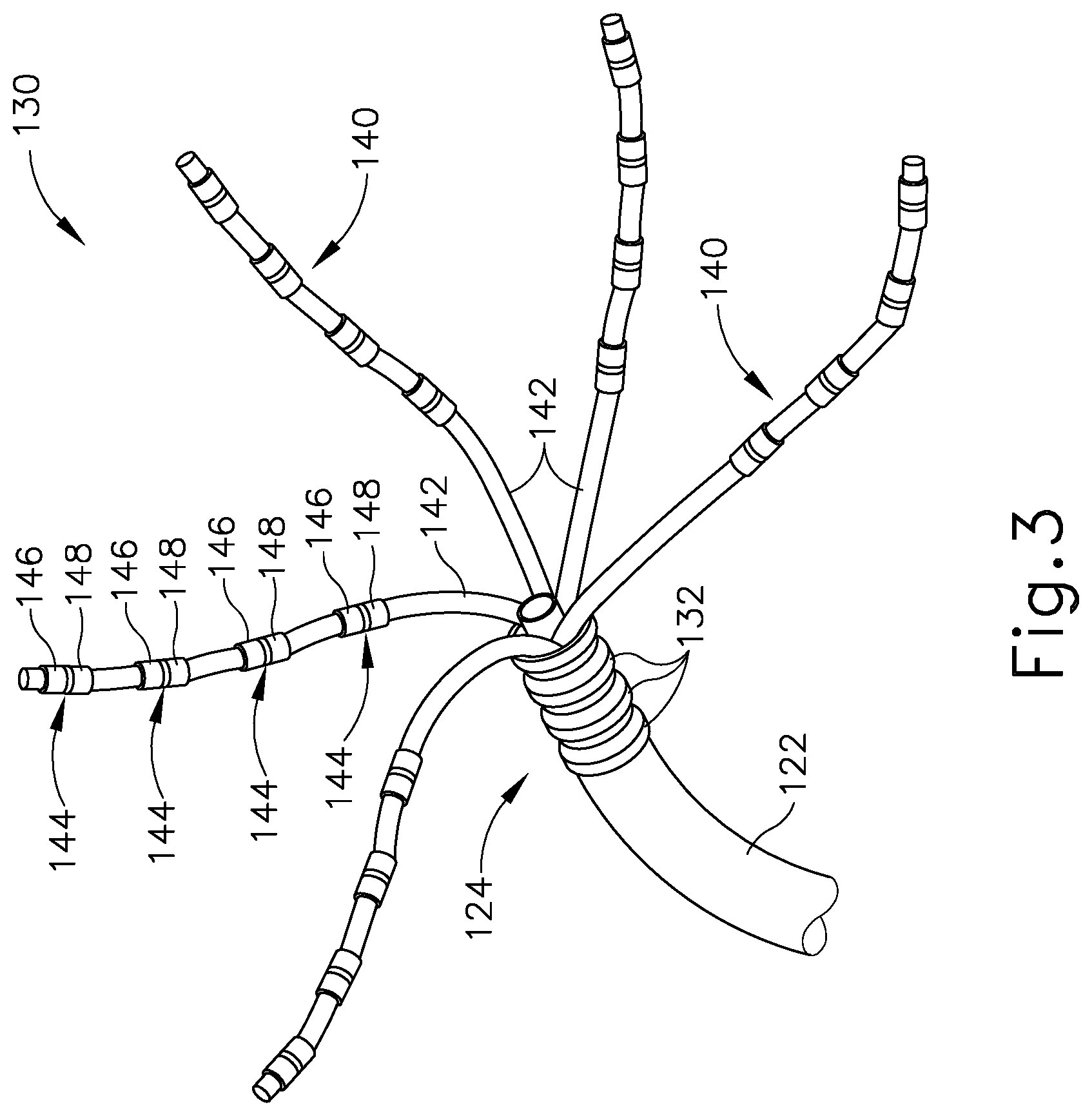 Patent US11779280 Figure 3 – Reference wires to remove noise and artifacts in cardiac mapping catheter