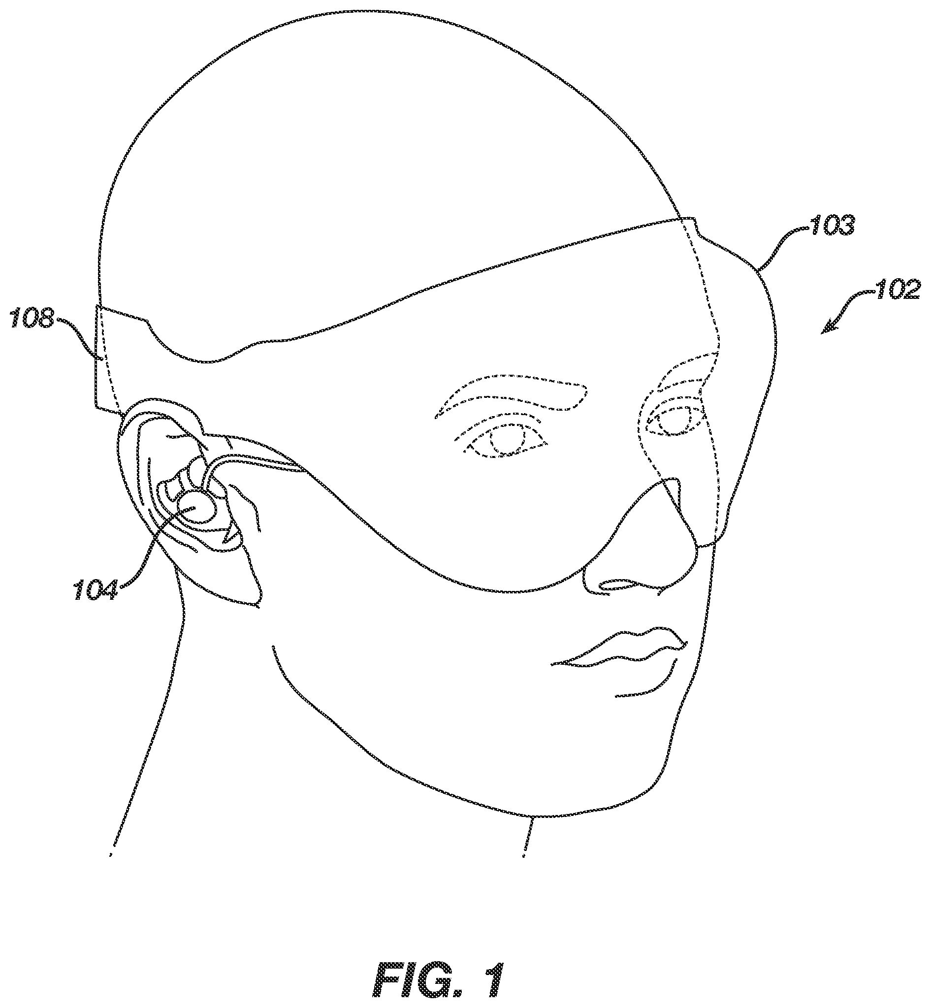 Patent US11779285 Figure 1 – Electrically conductive eartips
