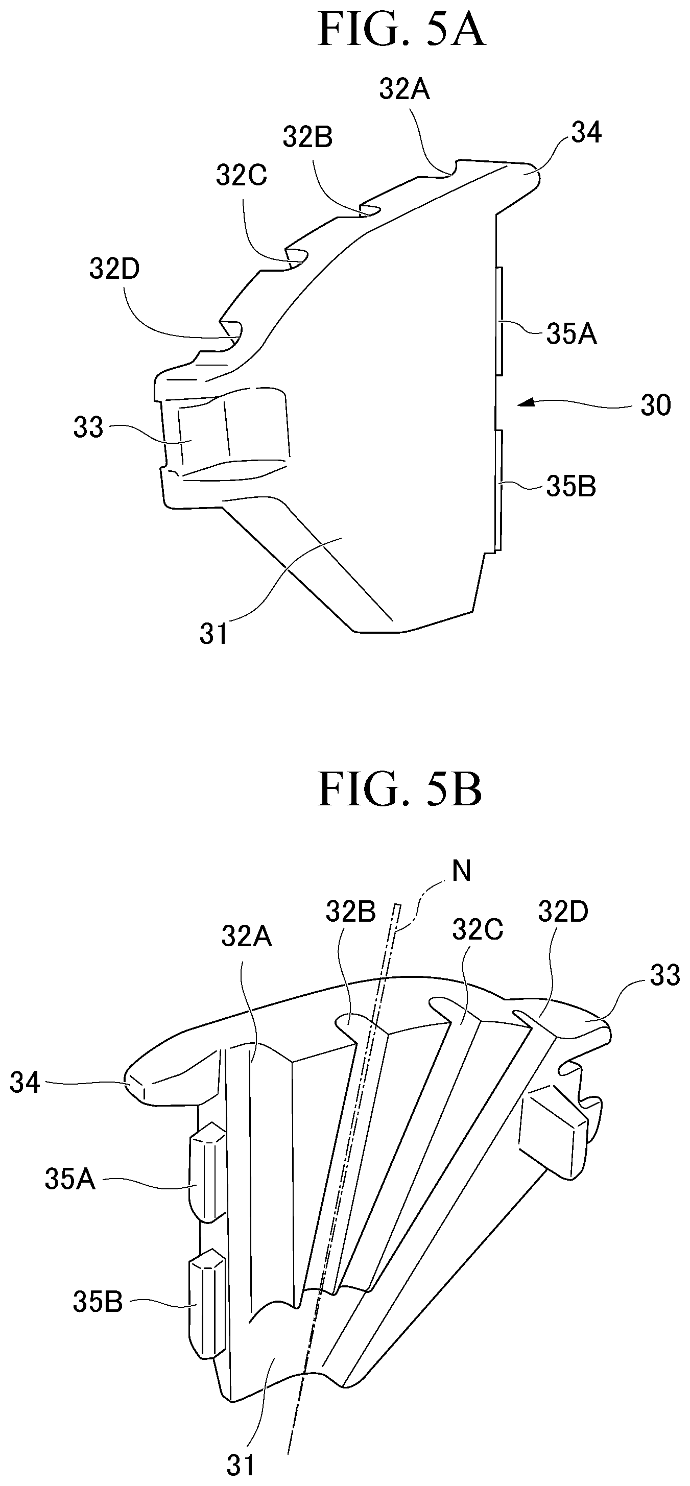 Patent US11779305 Figure 5 – Puncture adapter, ultrasonic probe, and ultrasonic probe unit for needle guide attachment