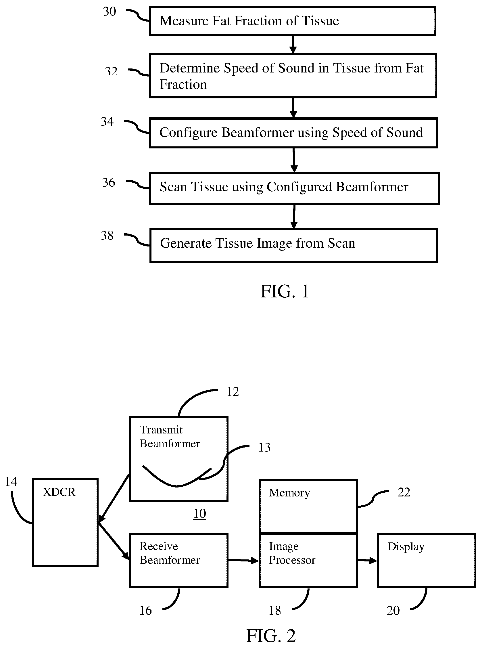 Patent US11779312 Figure 1 – Ultrasound medical imaging with optimized speed of sound based on fat fraction