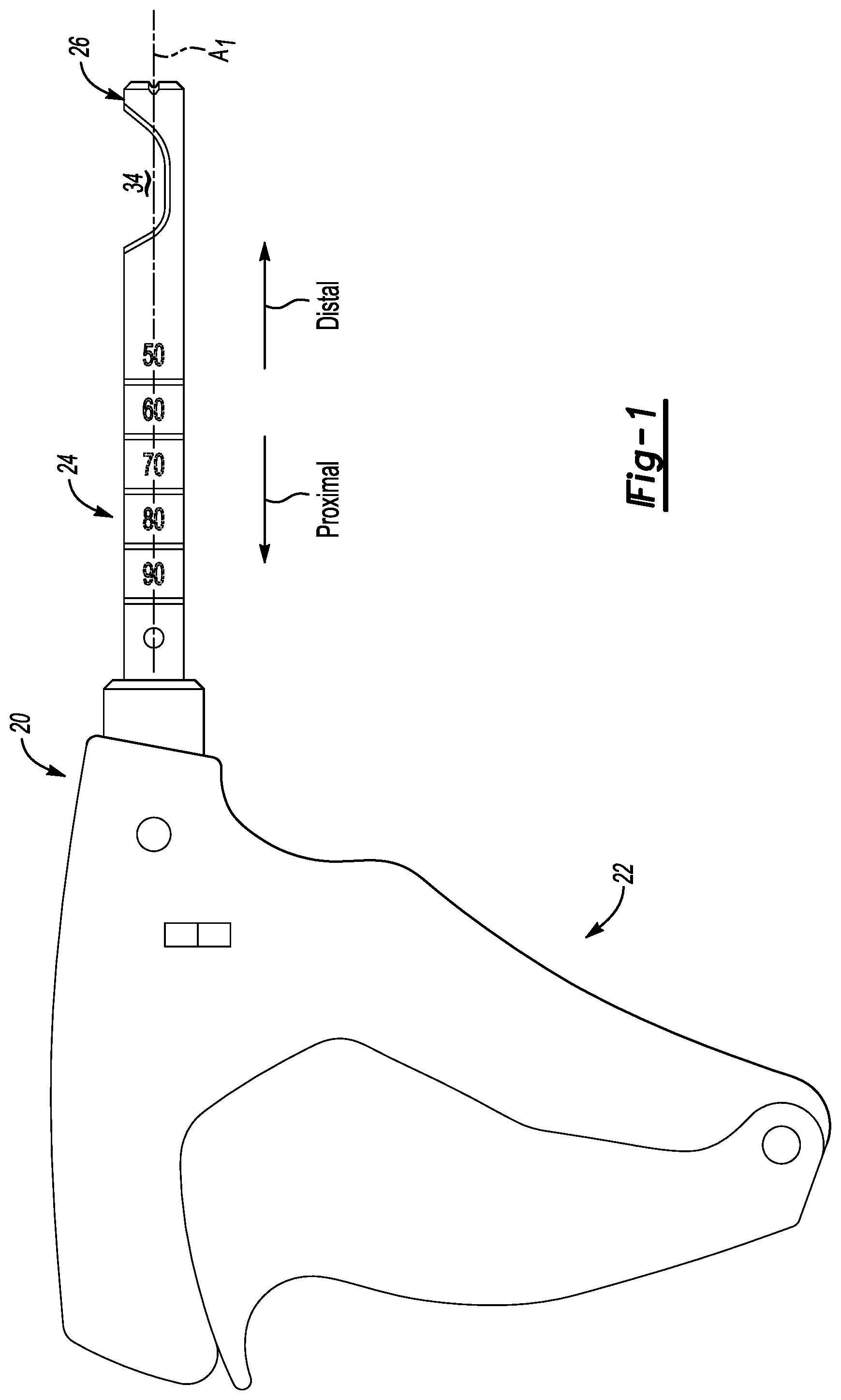 Patent US11779317 Figure 1 – Surgical device configured to strip and cut tendon
