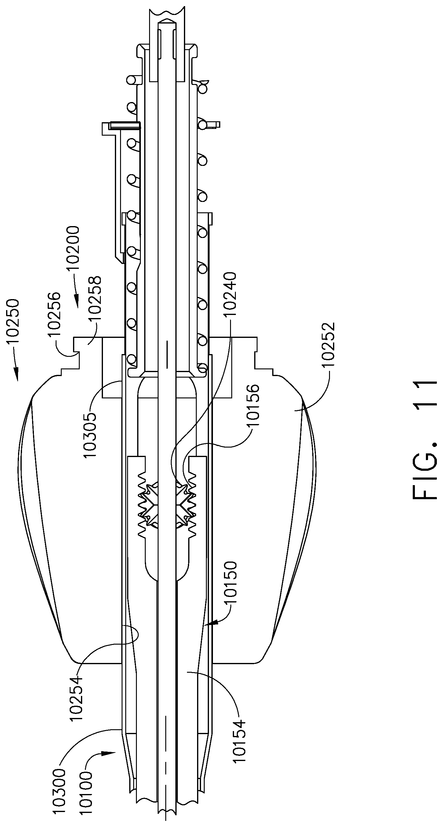 Patent US11779327 Figure 10 – Surgical stapling system including a push bar