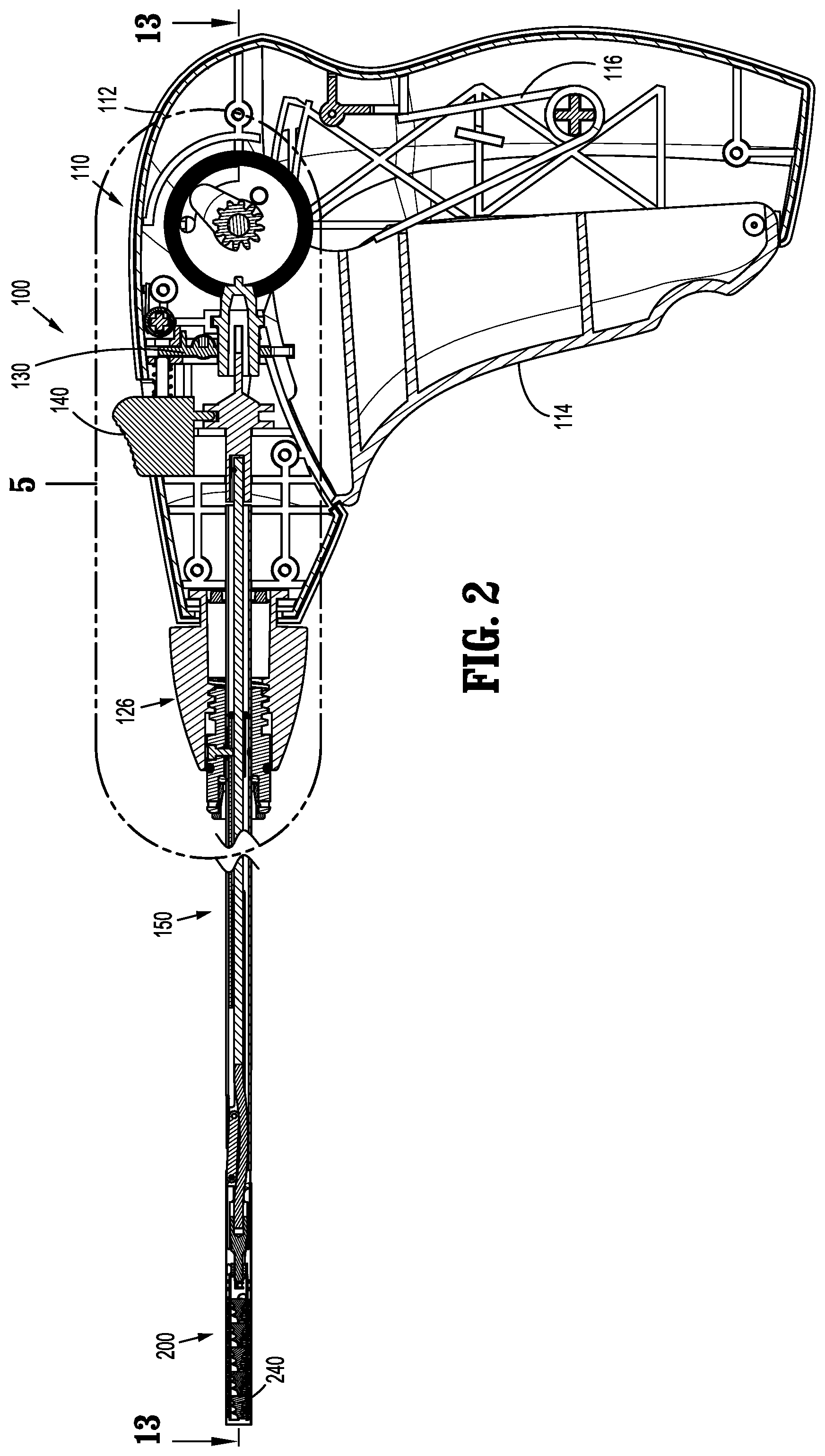 Patent US11779328 Figure 2 – Shipping wedge for end effector installation onto surgical devices