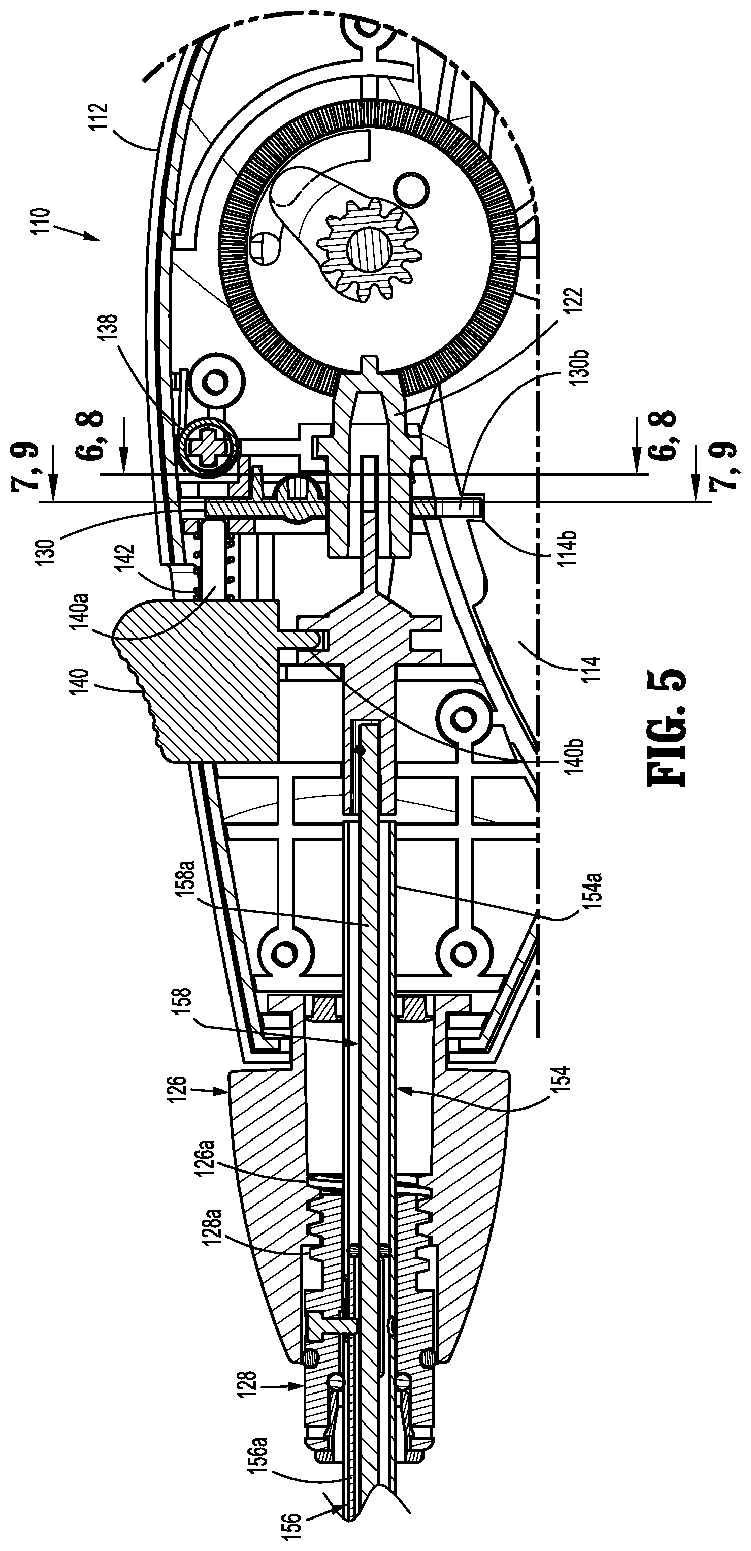 Patent US11779328 Figure 5 – Shipping wedge for end effector installation onto surgical devices