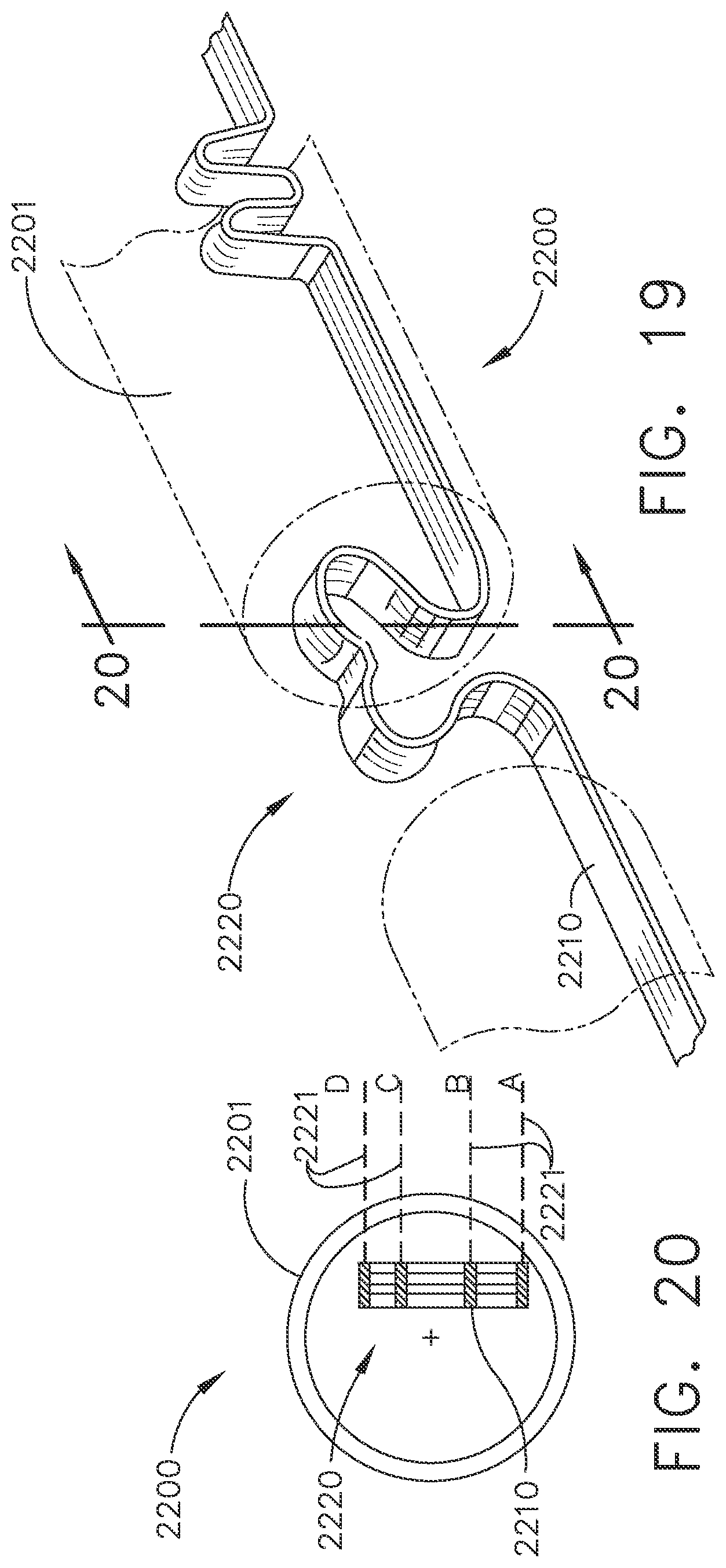 Patent US11779329 Figure 10 – Surgical instrument comprising a flex circuit including a sensor system