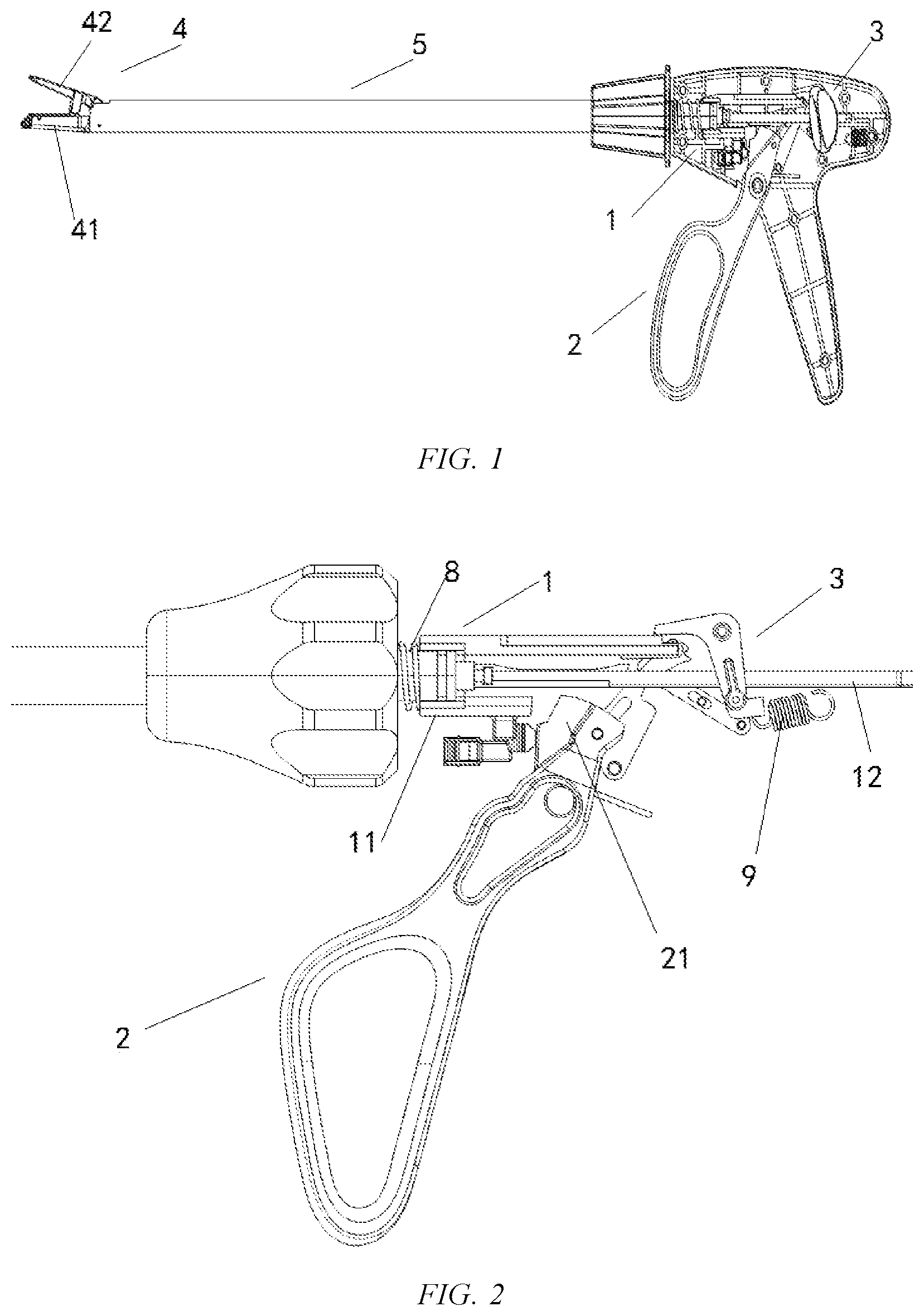 Patent US11779333 Figure 1 – Driving switching mechanism for stapling instrument and stapling instrument