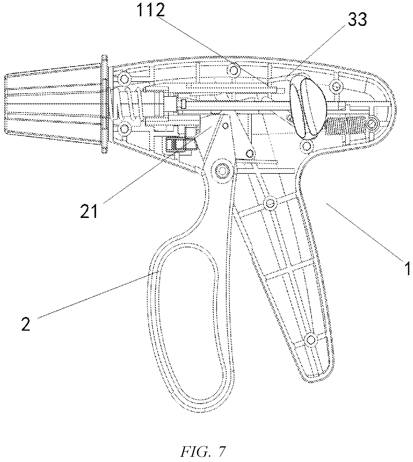 Patent US11779333 Figure 5 – Driving switching mechanism for stapling instrument and stapling instrument