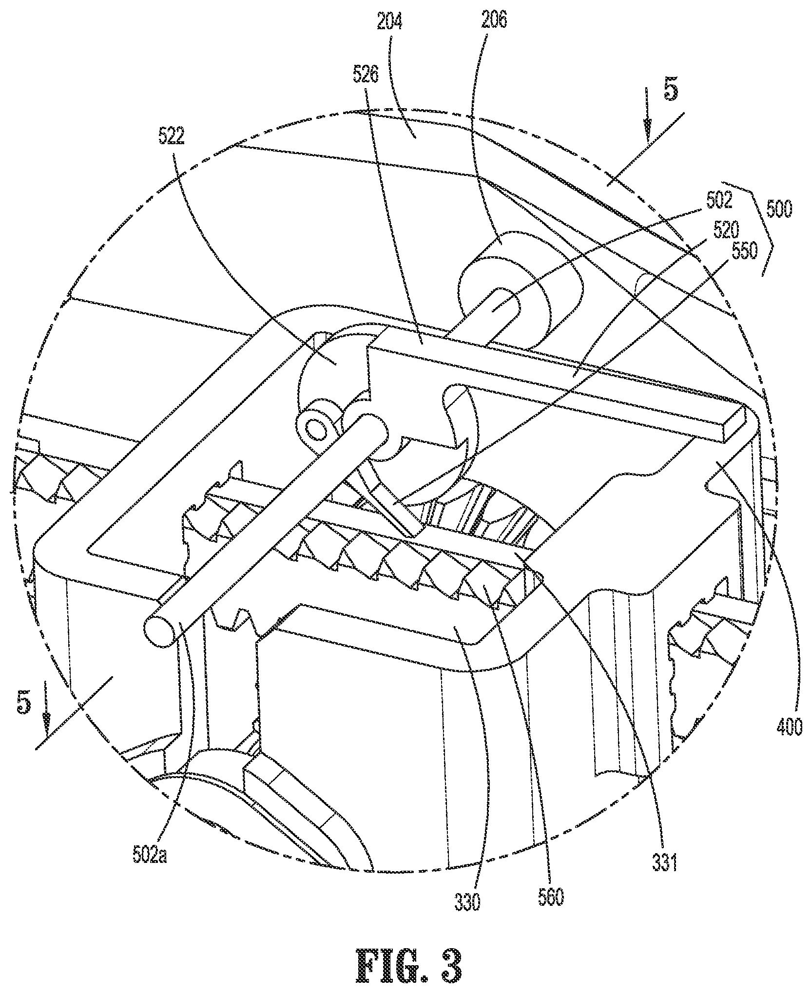 Patent US11779334 Figure 3 – Surgical stapling device including a manual retraction assembly