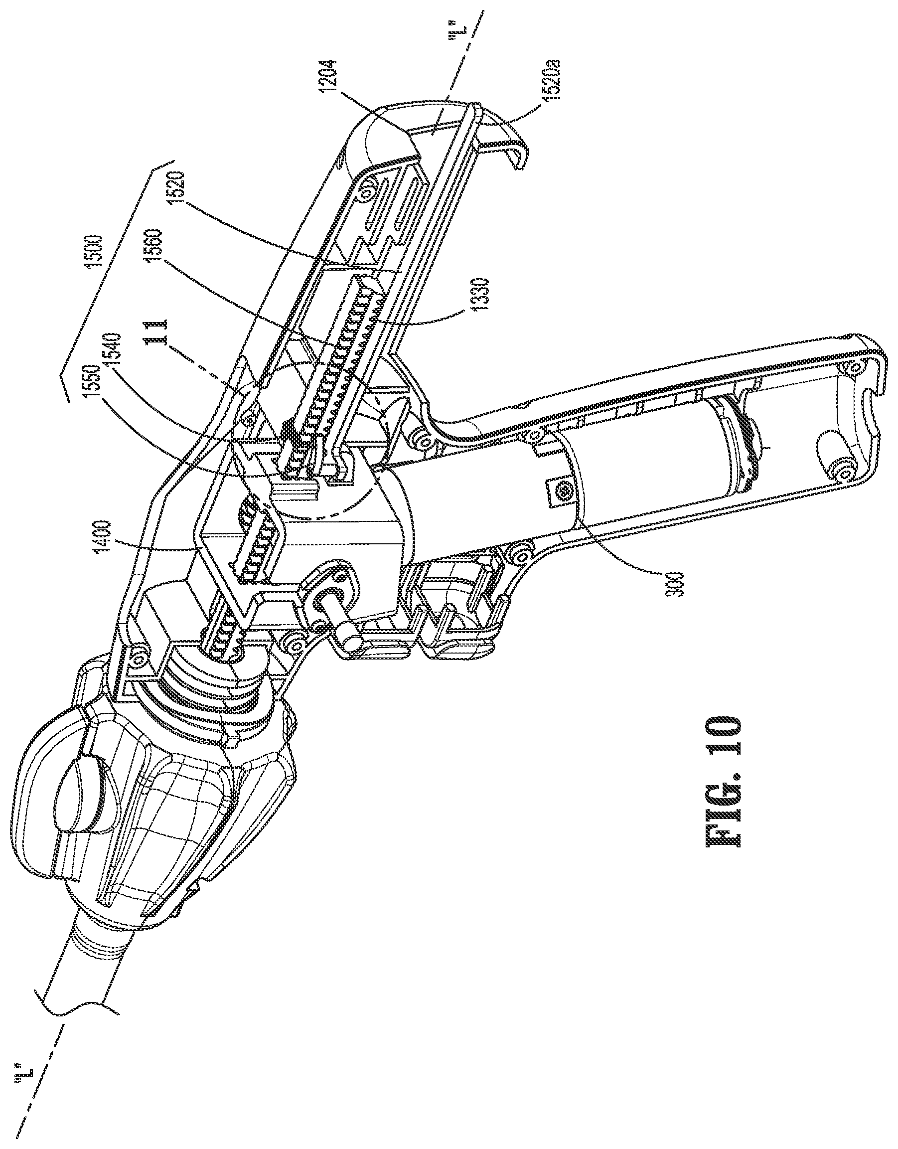 Patent US11779334 Figure 9 – Surgical stapling device including a manual retraction assembly