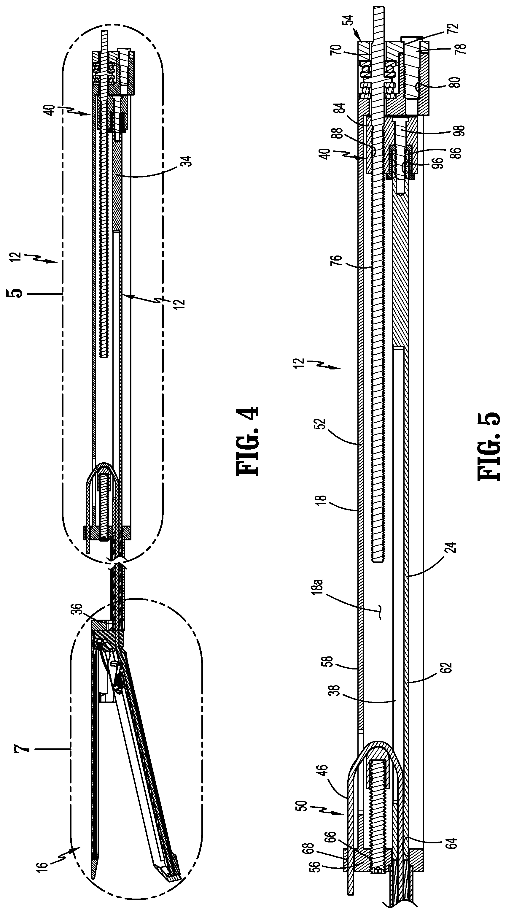 Patent US11779335 Figure 4 – Surgical stapling device with flexible shaft
