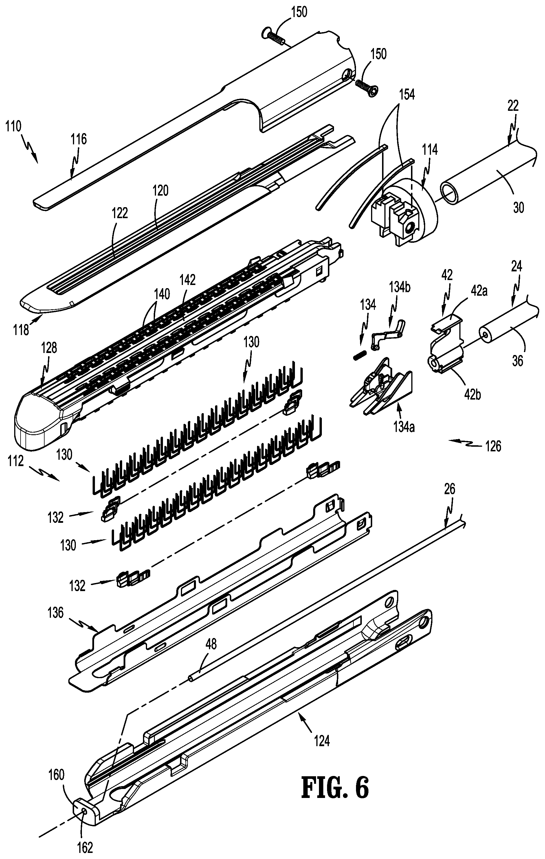 Patent US11779335 Figure 5 – Surgical stapling device with flexible shaft