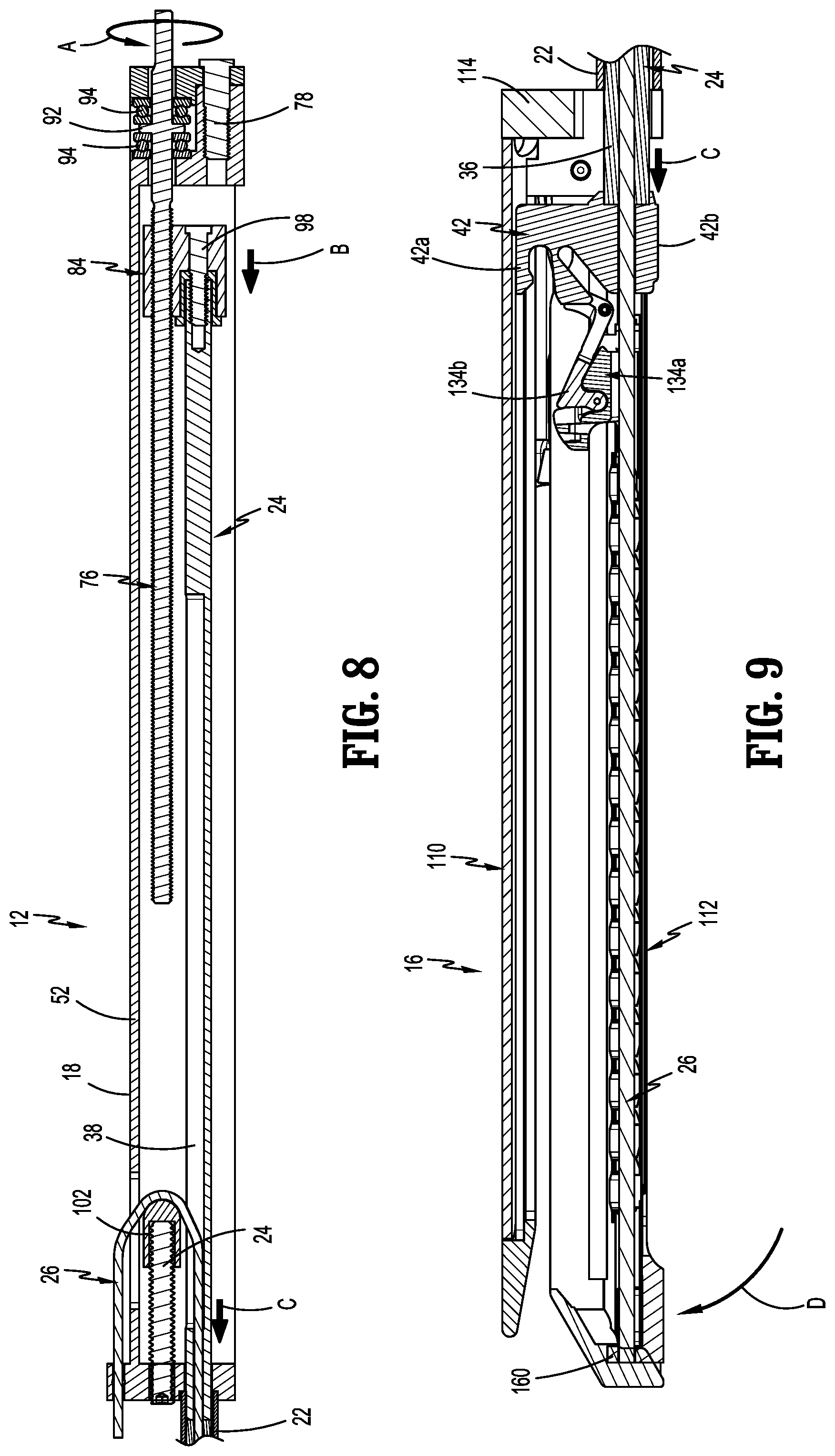 Patent US11779335 Figure 7 – Surgical stapling device with flexible shaft
