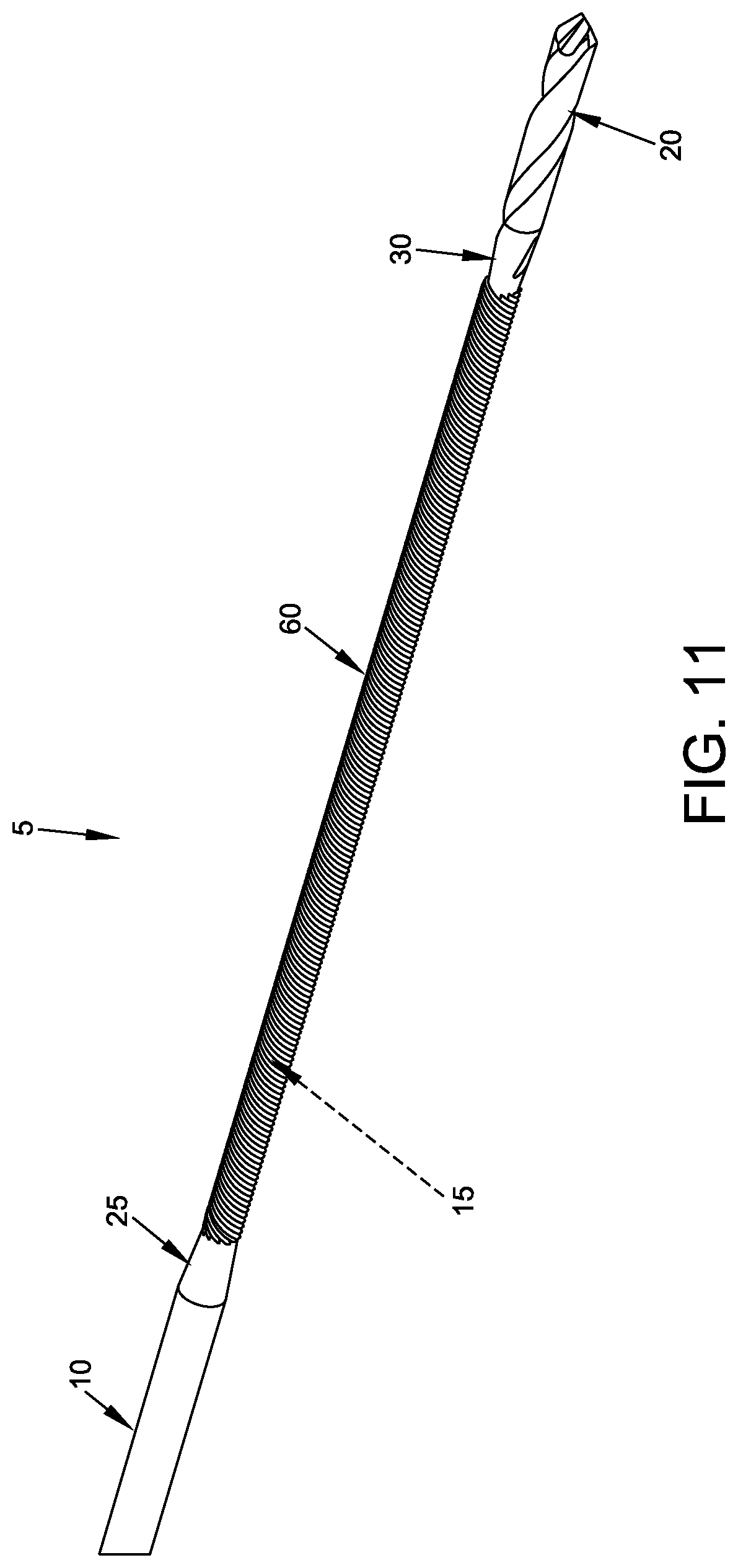 Patent US11779349 Figure 11 – Flexible drill bit and angled drill guide for use with the same