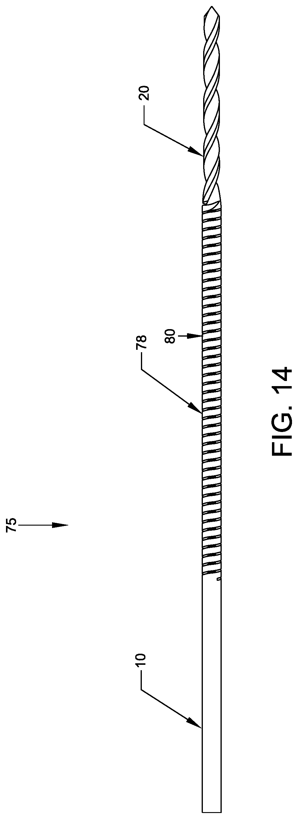 Patent US11779349 Figure 14 – Flexible drill bit and angled drill guide for use with the same