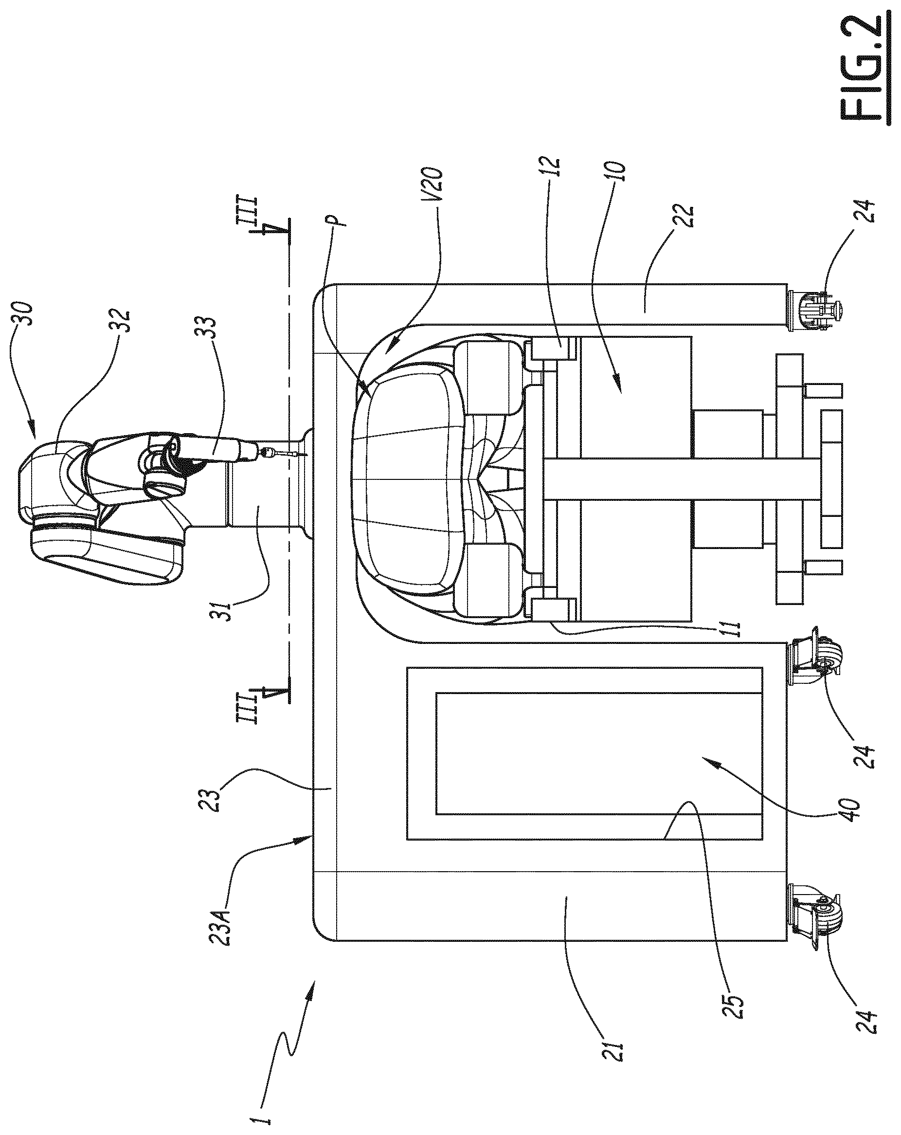 Patent US11779351 Figure 2 – Installation for robotic spine surgery