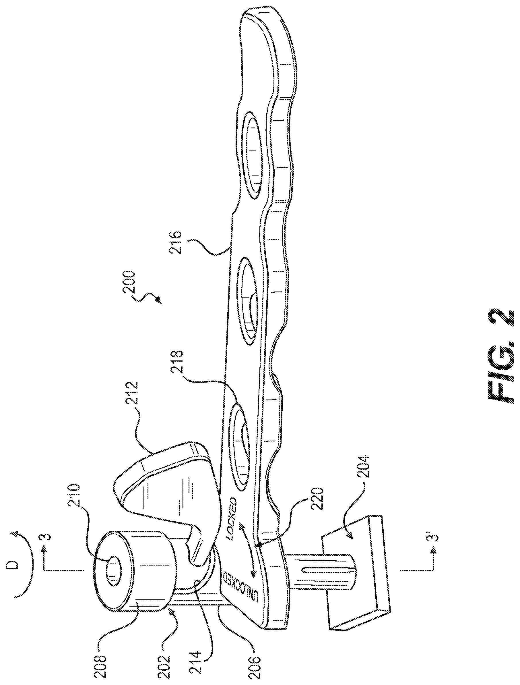 Patent US11779354 Figure 2 – Method and apparatus for locking a drill guide in a polyaxial hole