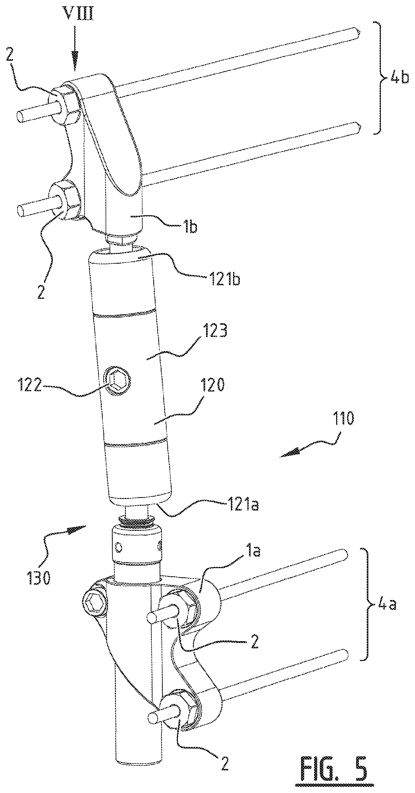 Patent US11779355 Figure 5 – System for connecting a connecting device, in particular a distractor, to a bone